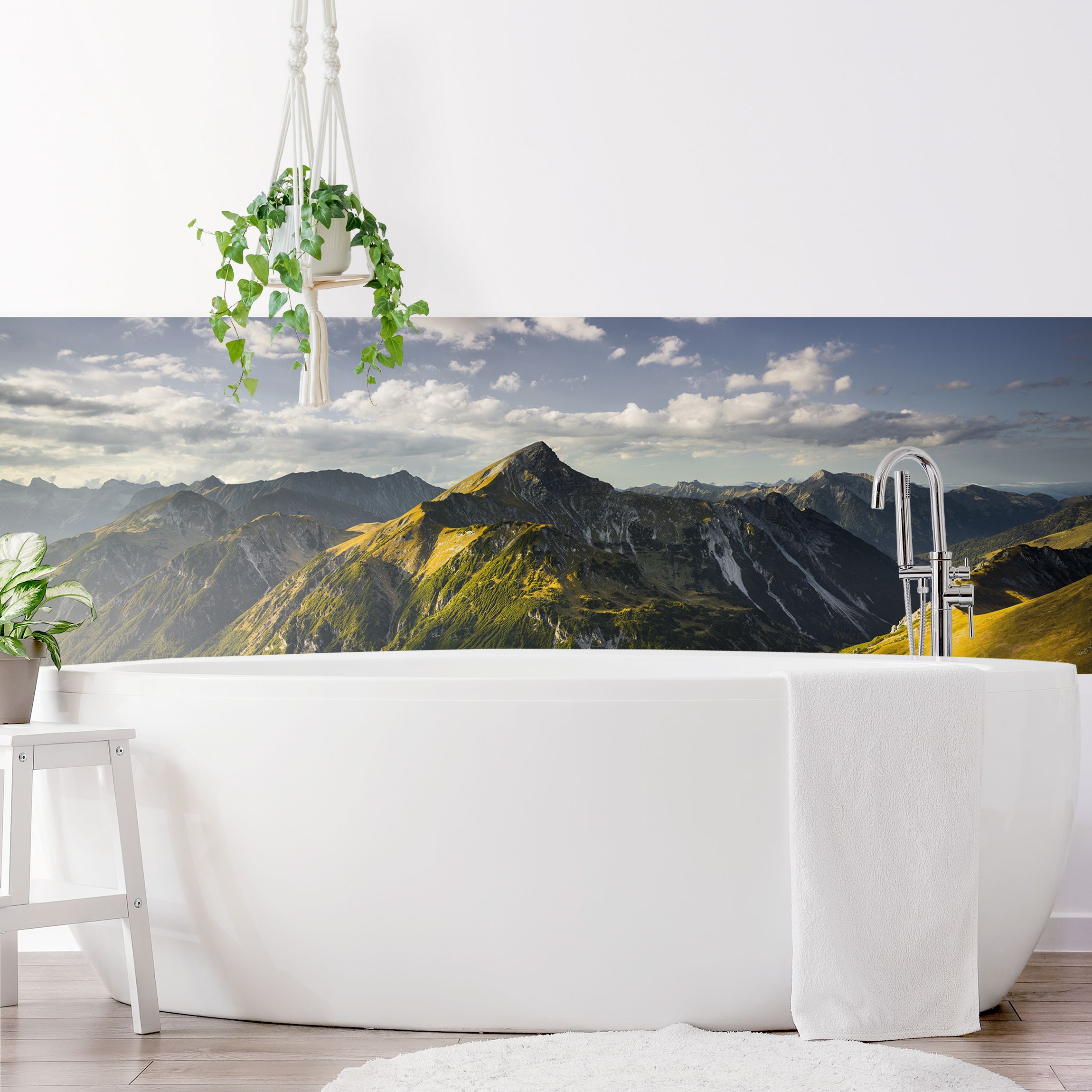 Wandverkleidung Bad Berge und Tal der Lechtaler Alpen in Tirol