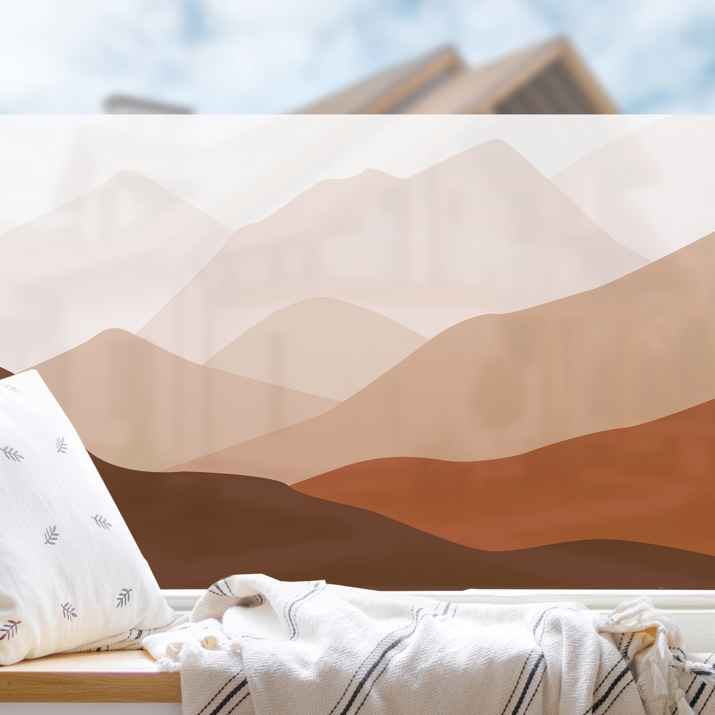 Fensterfolie Bergige Wüstenlandschaft