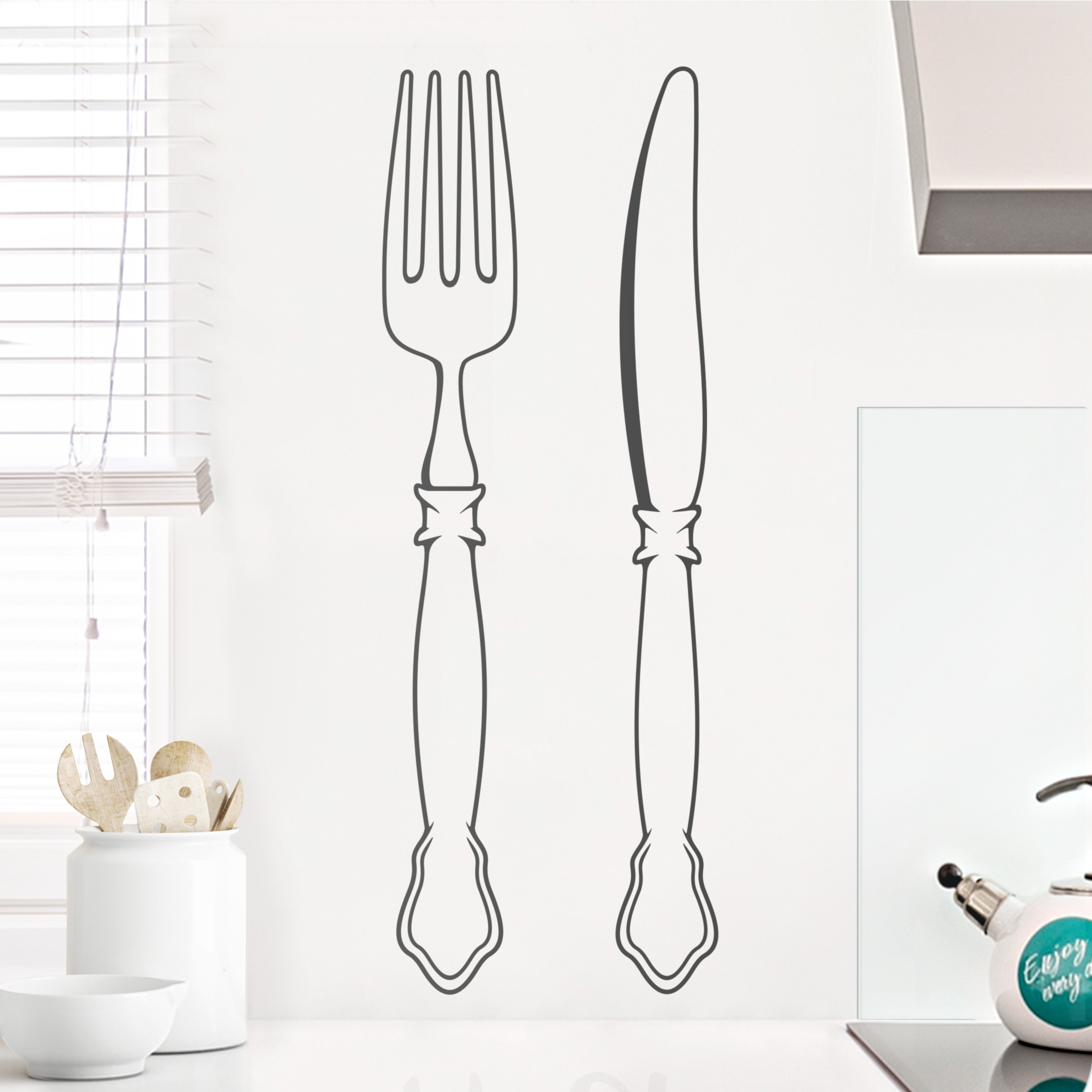 Wandtattoo Besteck