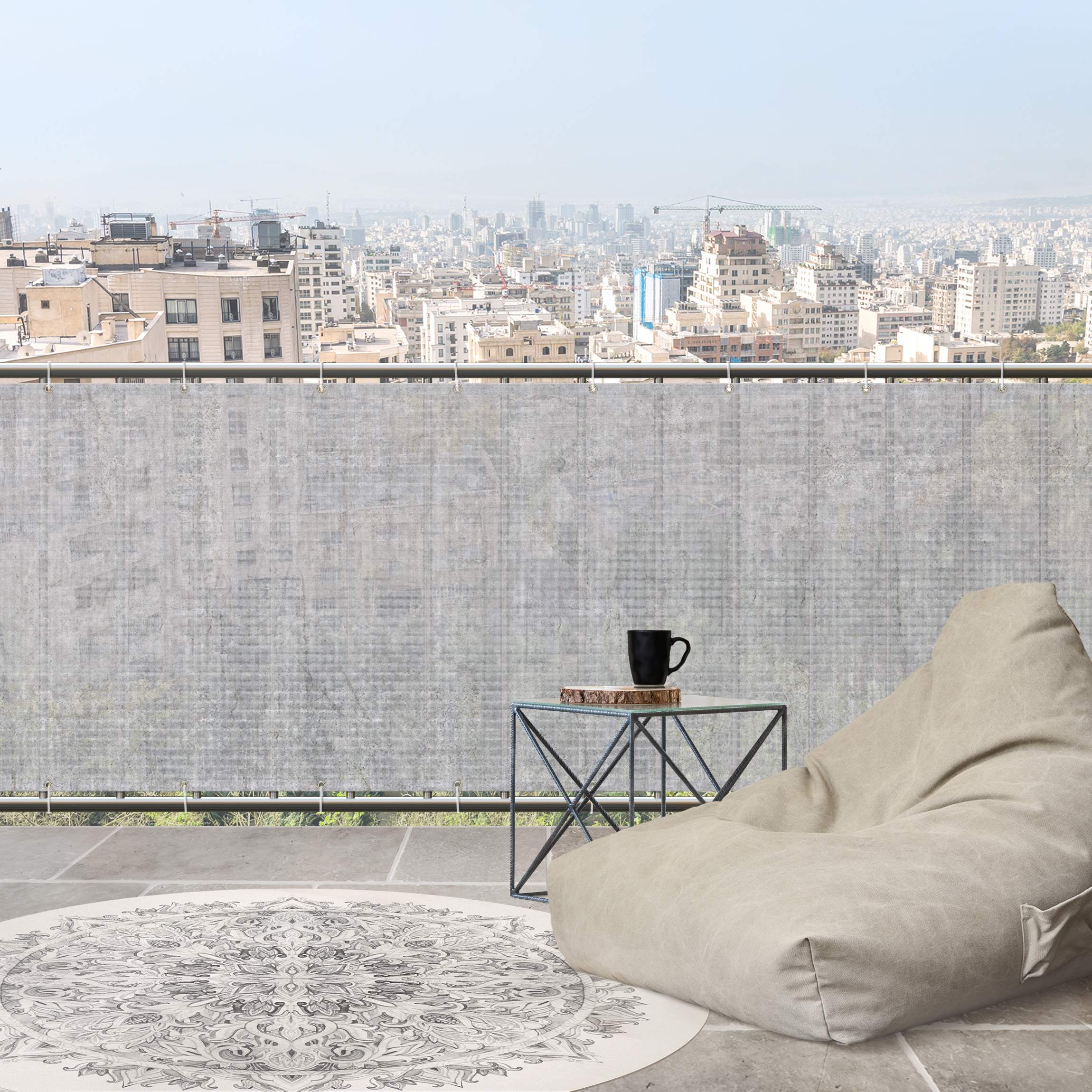 Balkon Sichtschutz Beton Ciré Tapete