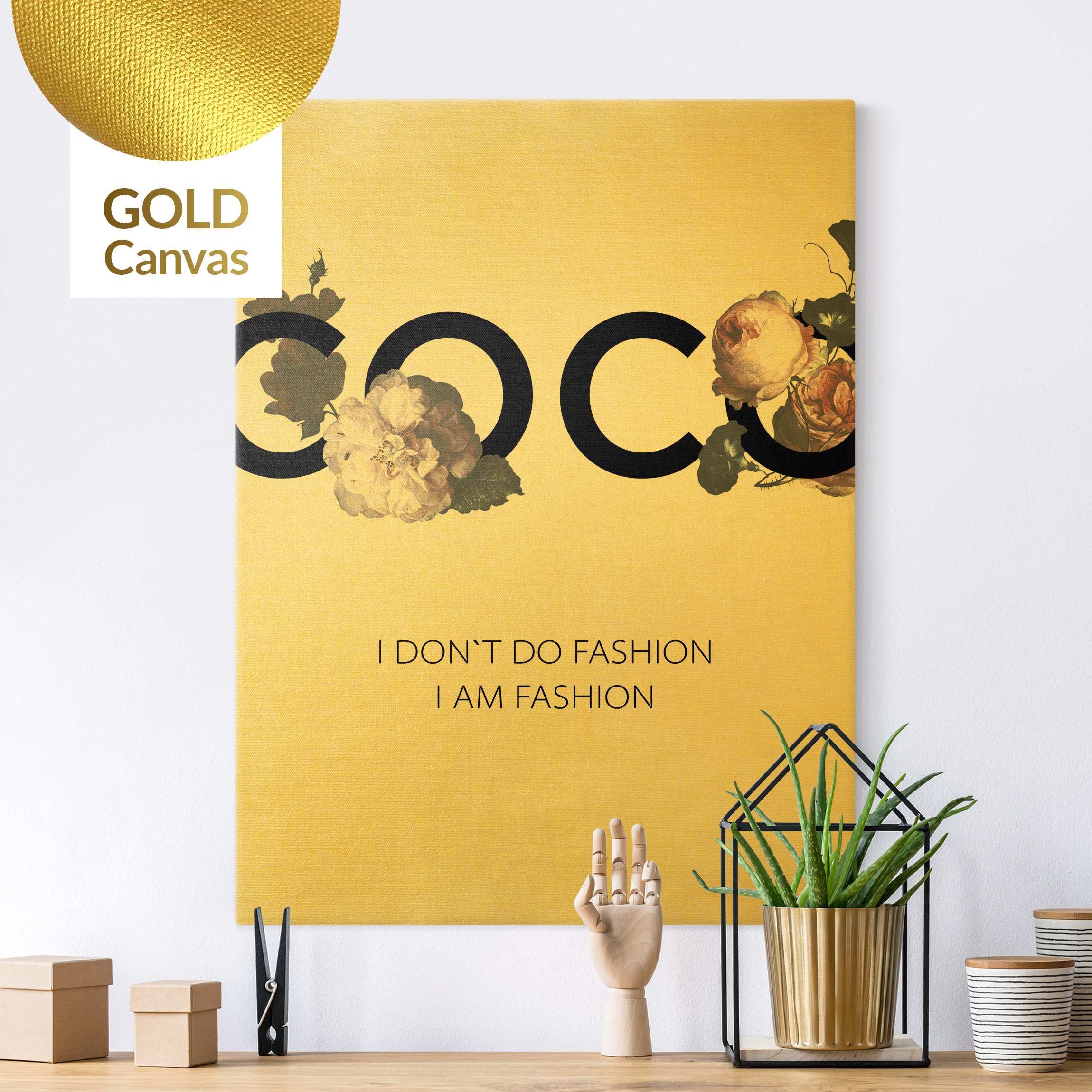 Leinwandbild COCO - I don´t do fashion Rosen
