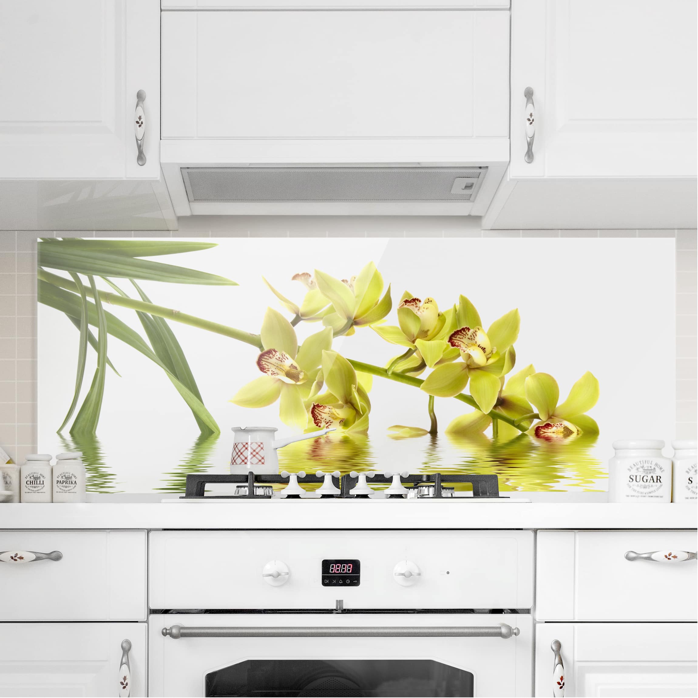 Glas Spritzschutz Elegant Orchid Waters