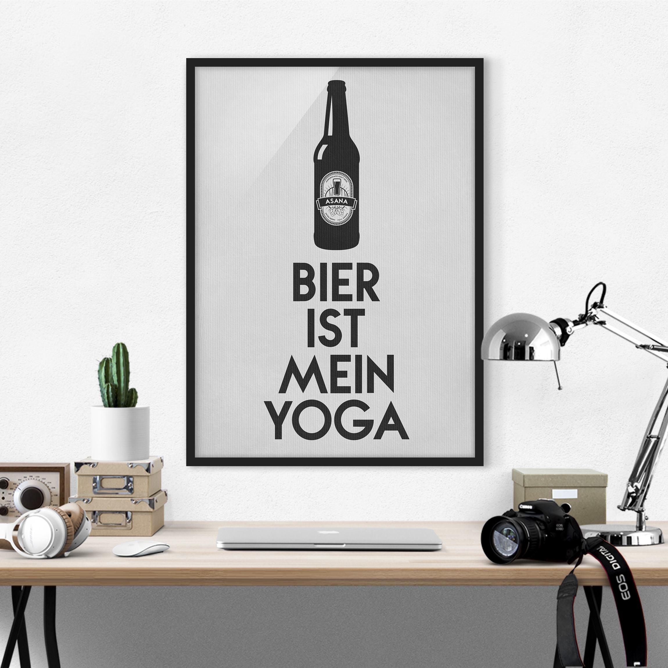 Bild mit Rahmen Bier Ist Mein Yoga