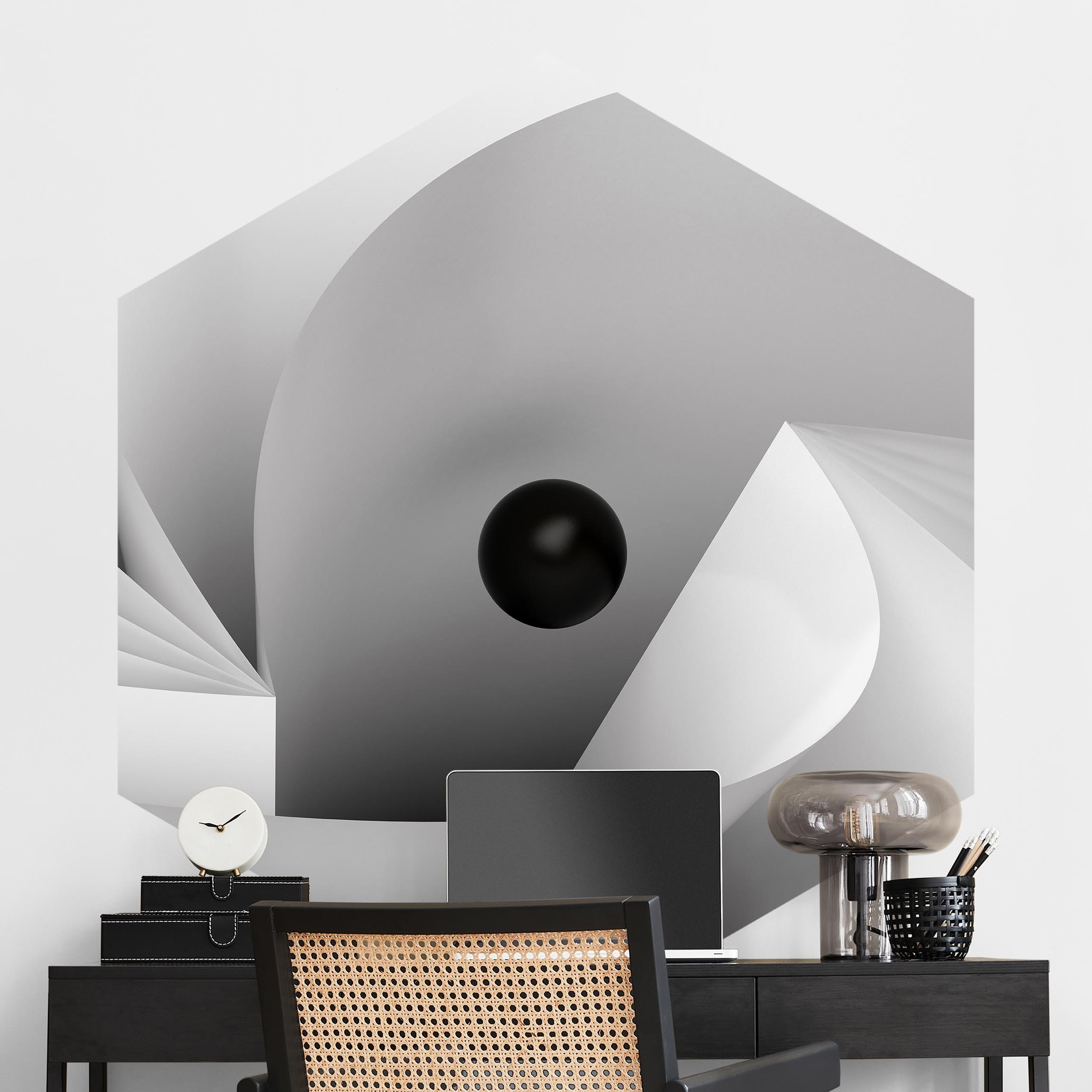 Hexagon Fototapete selbstklebend Big Eye