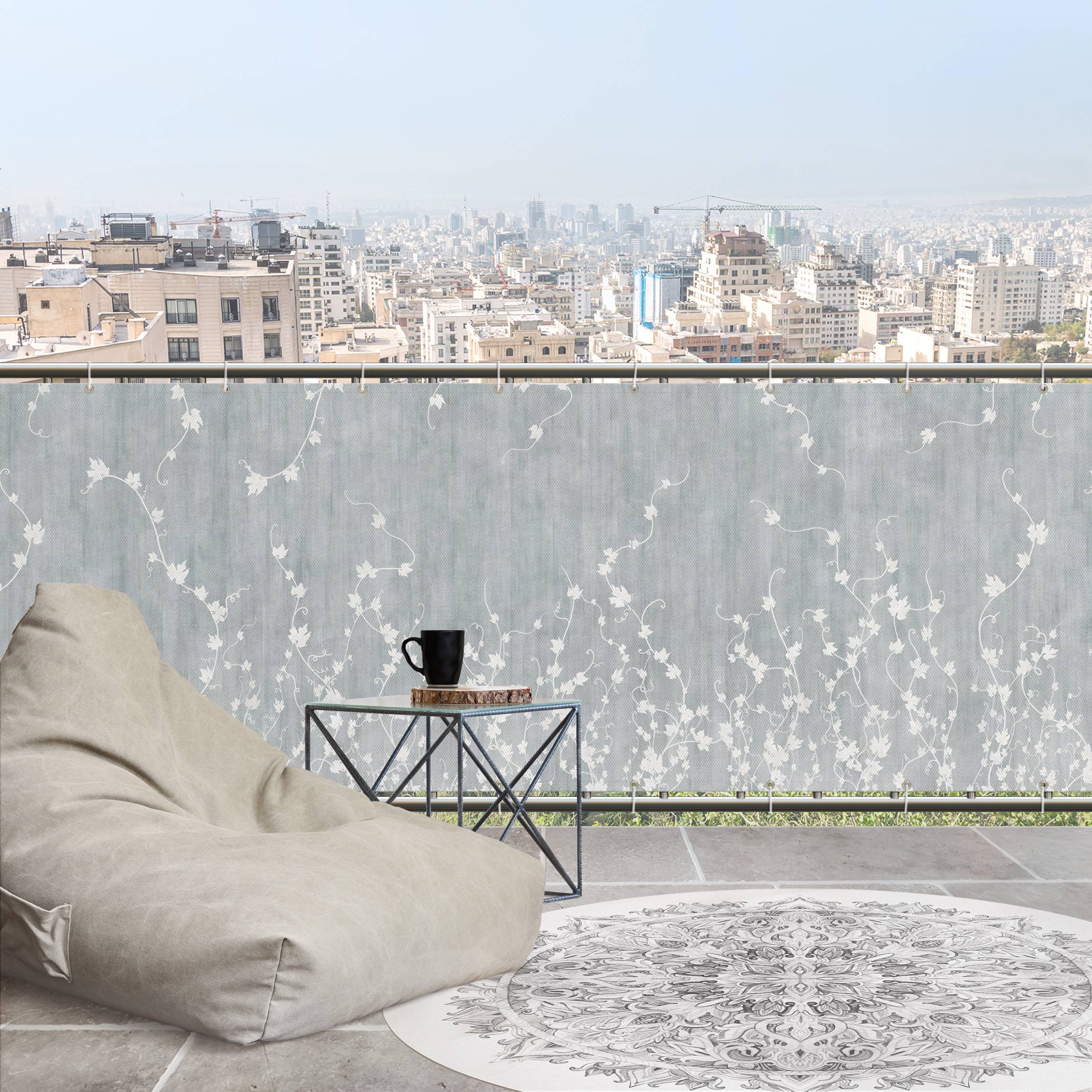 Balkon Sichtschutz Blätterranken