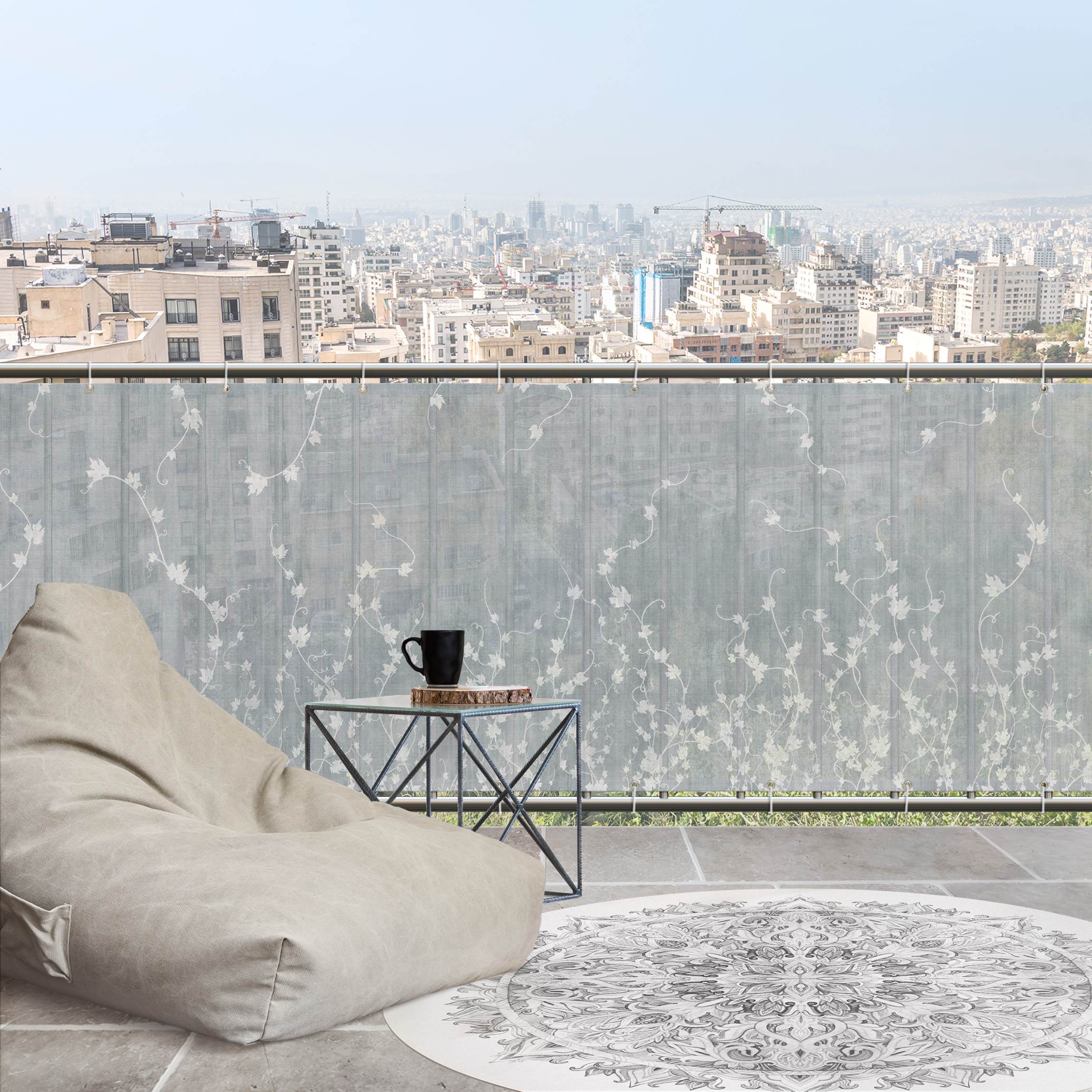 Balkon Sichtschutz Blätterranken