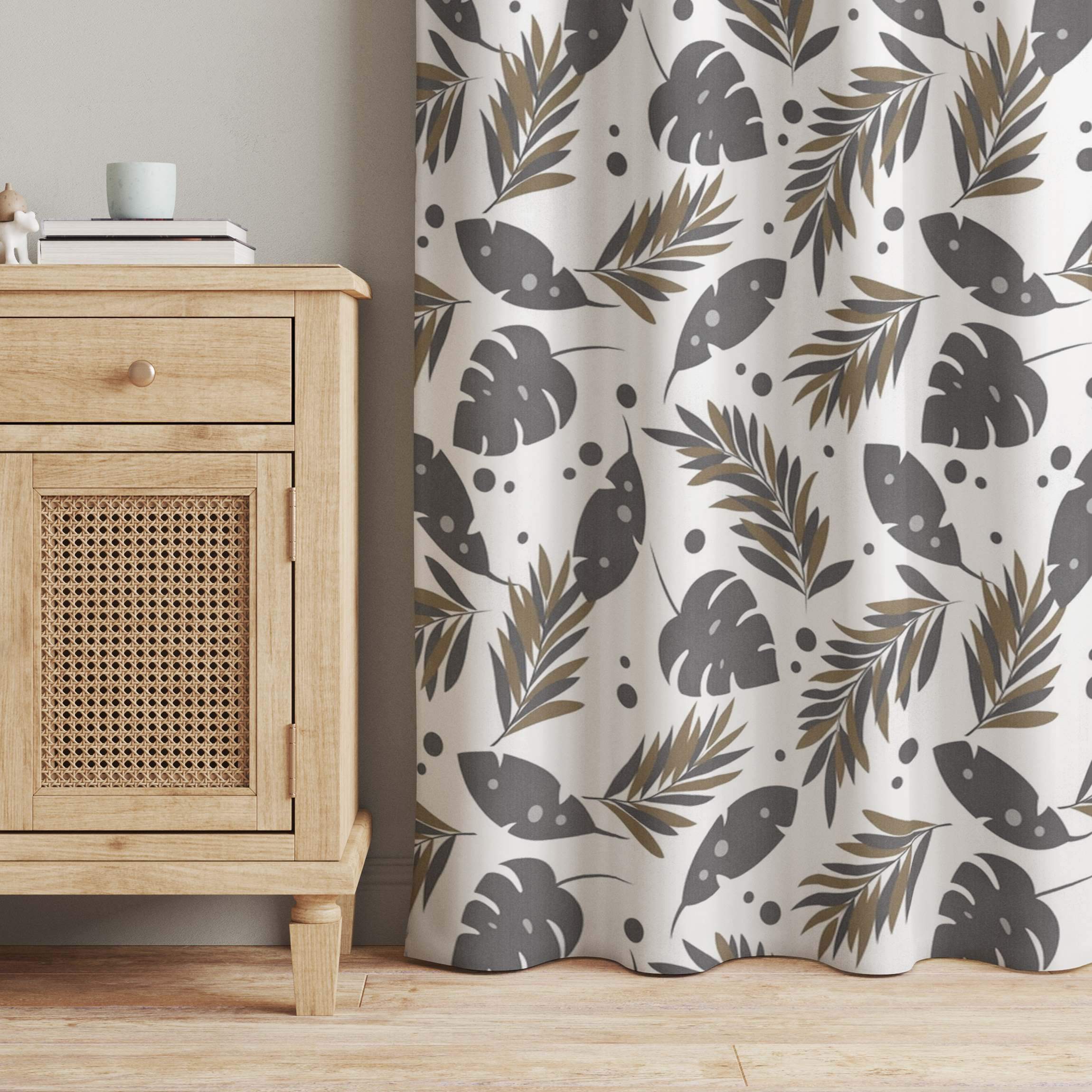 Vorhang Blattsilhouetten mit Monstera