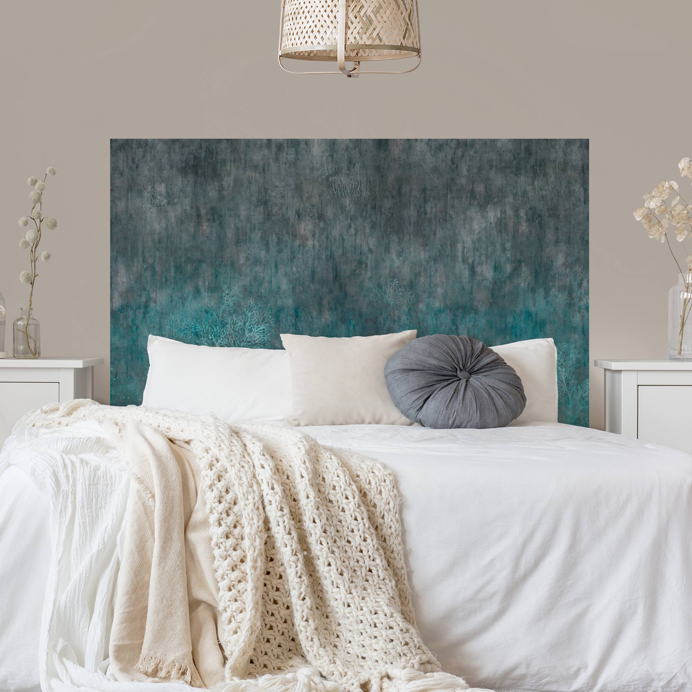 Kopfteil Bett Blauer Korallengrund