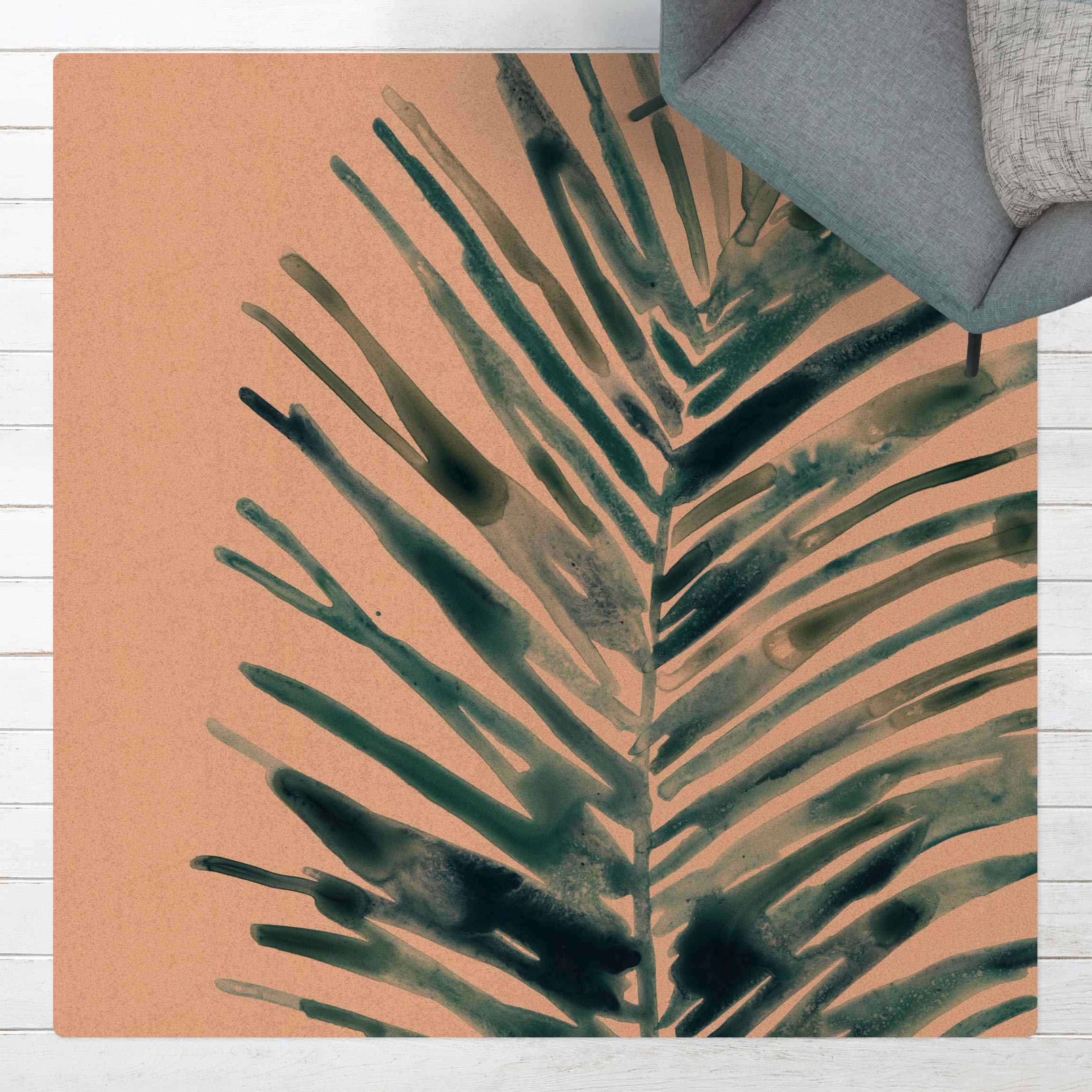 Kork-Teppich Blaues tropisches Juwel II