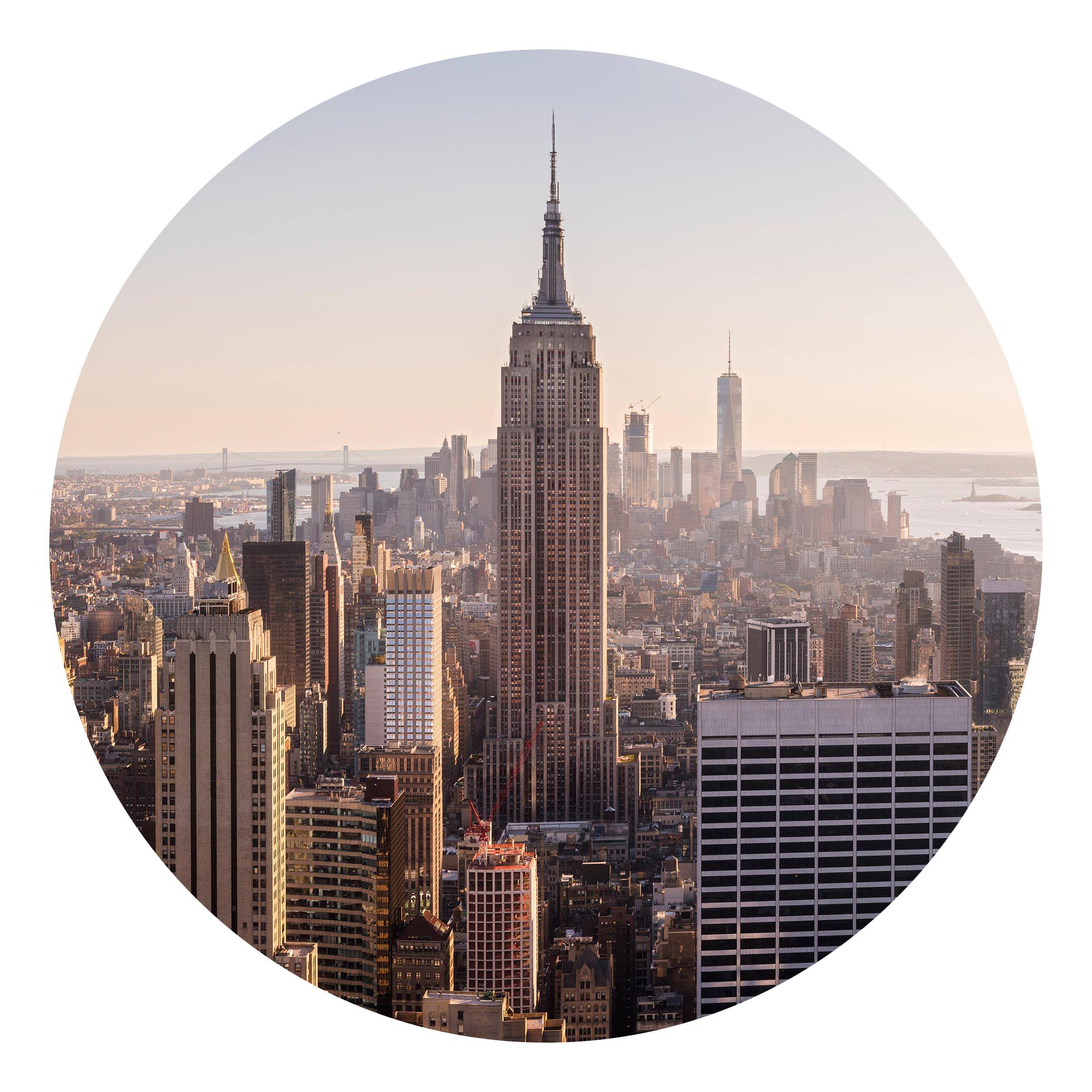 Runde Fototapete Blick vom Top of the Rock