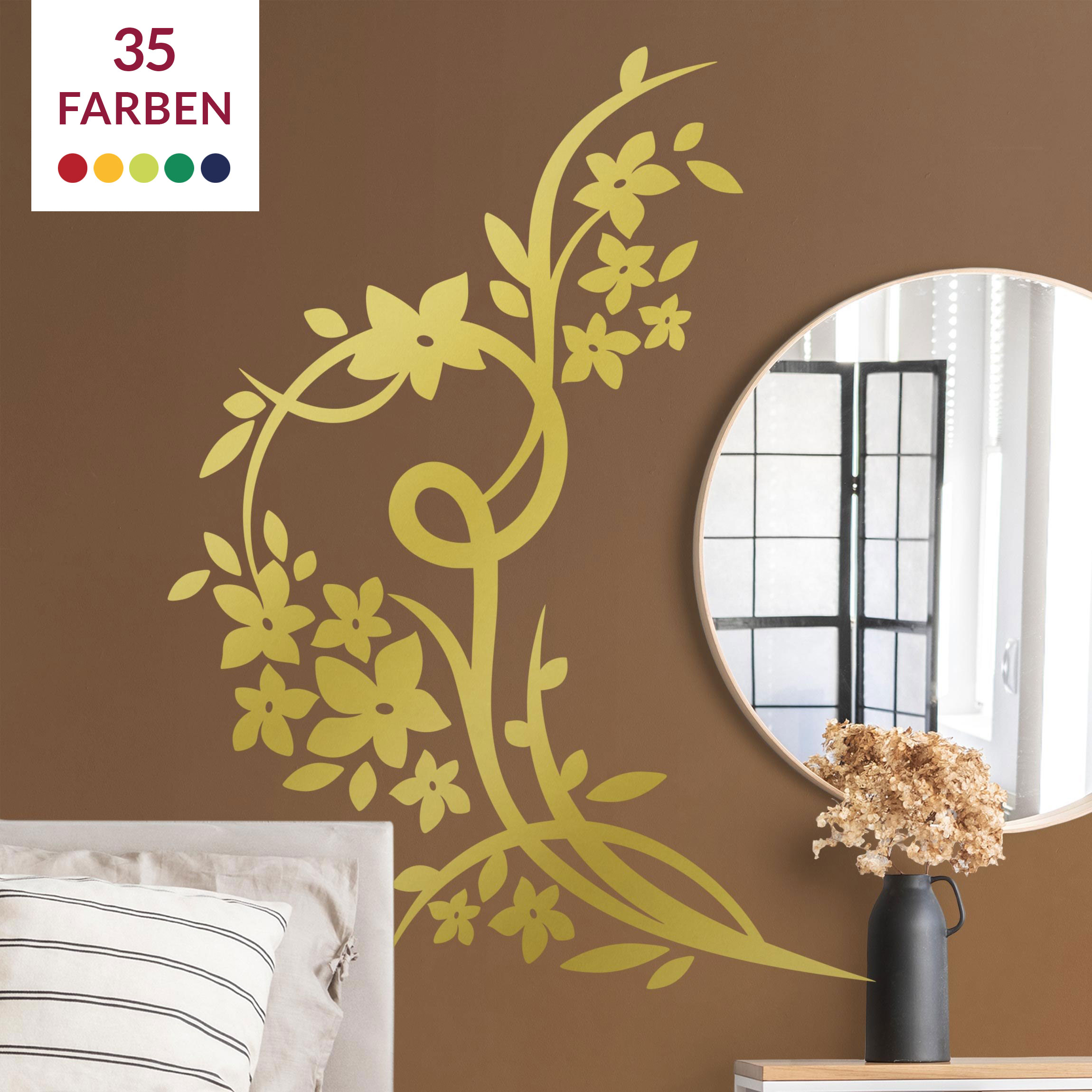 Wandtattoo Blumen Blütenecke