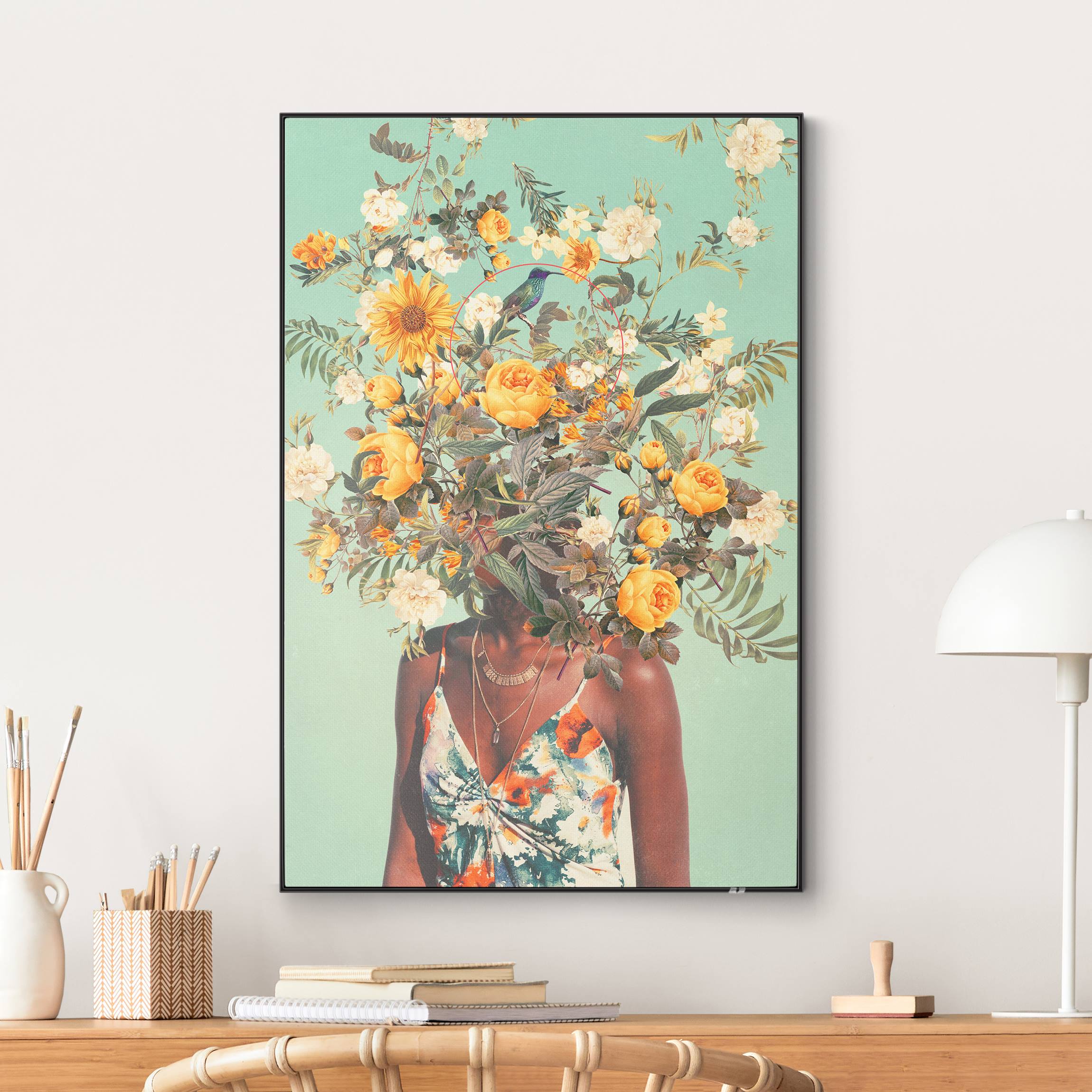 Wechselbild Blumen Porträt - Gelbe Rosen