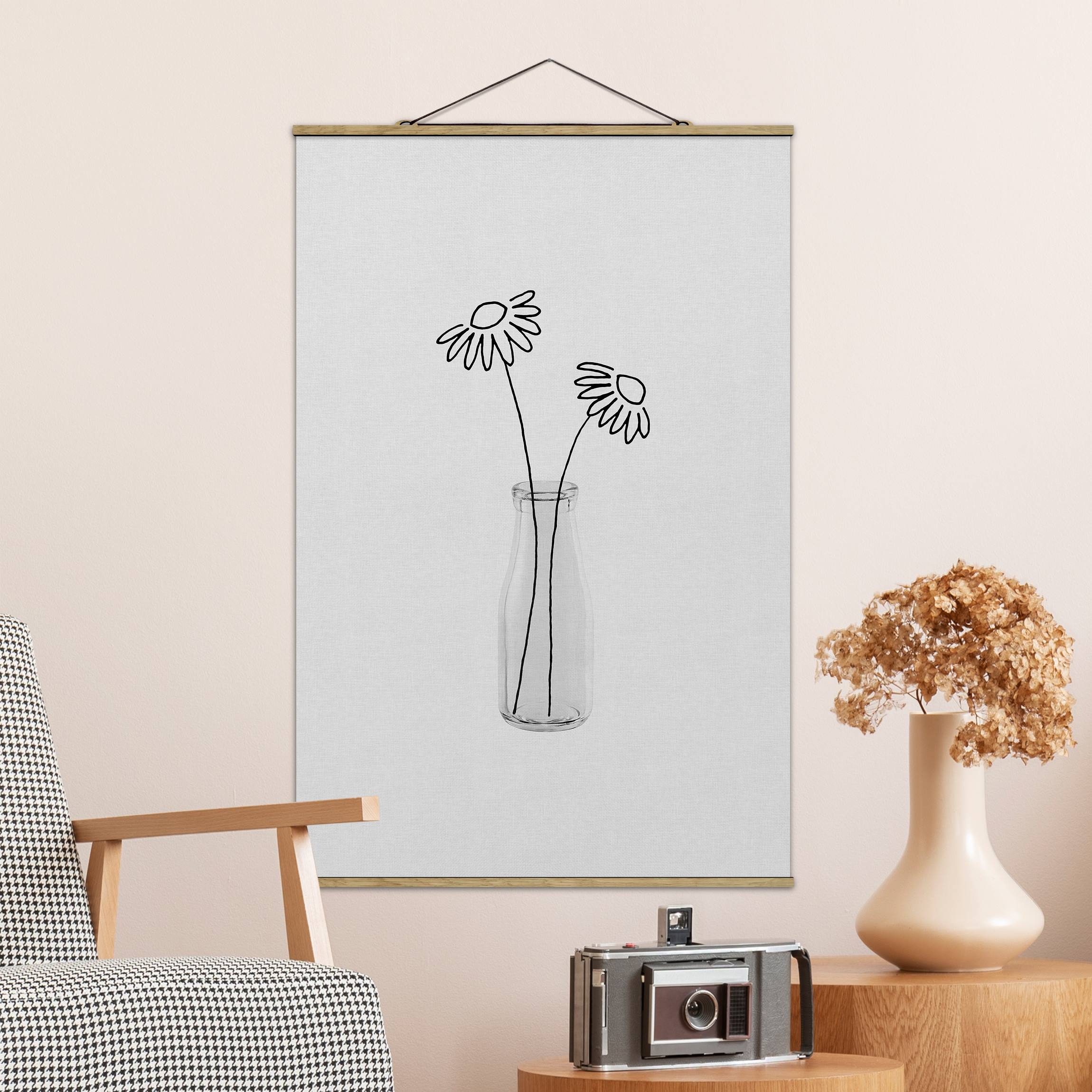 Stoffbild Blumen Stillleben
