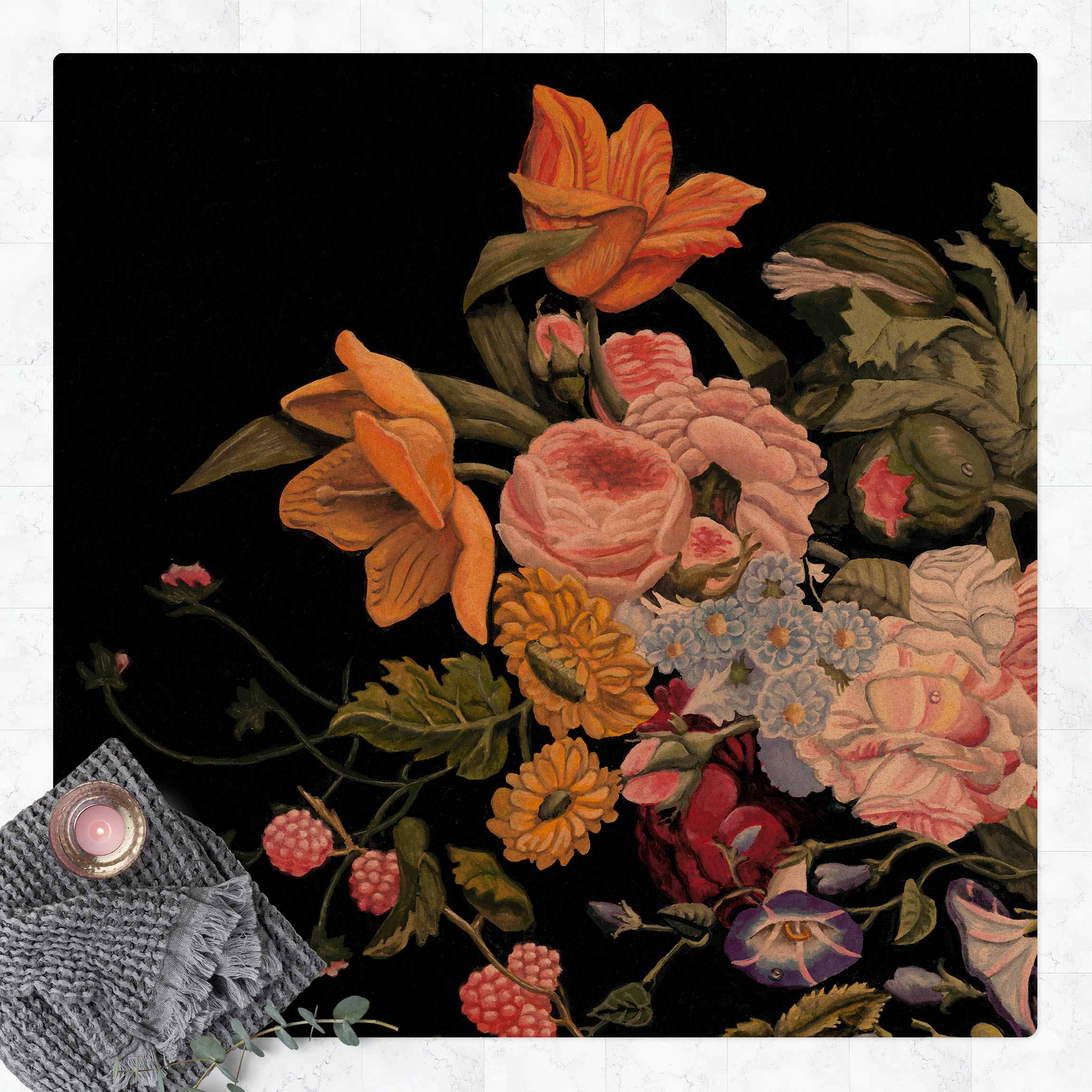 Kork-Teppich Blumentraum Bouquet II