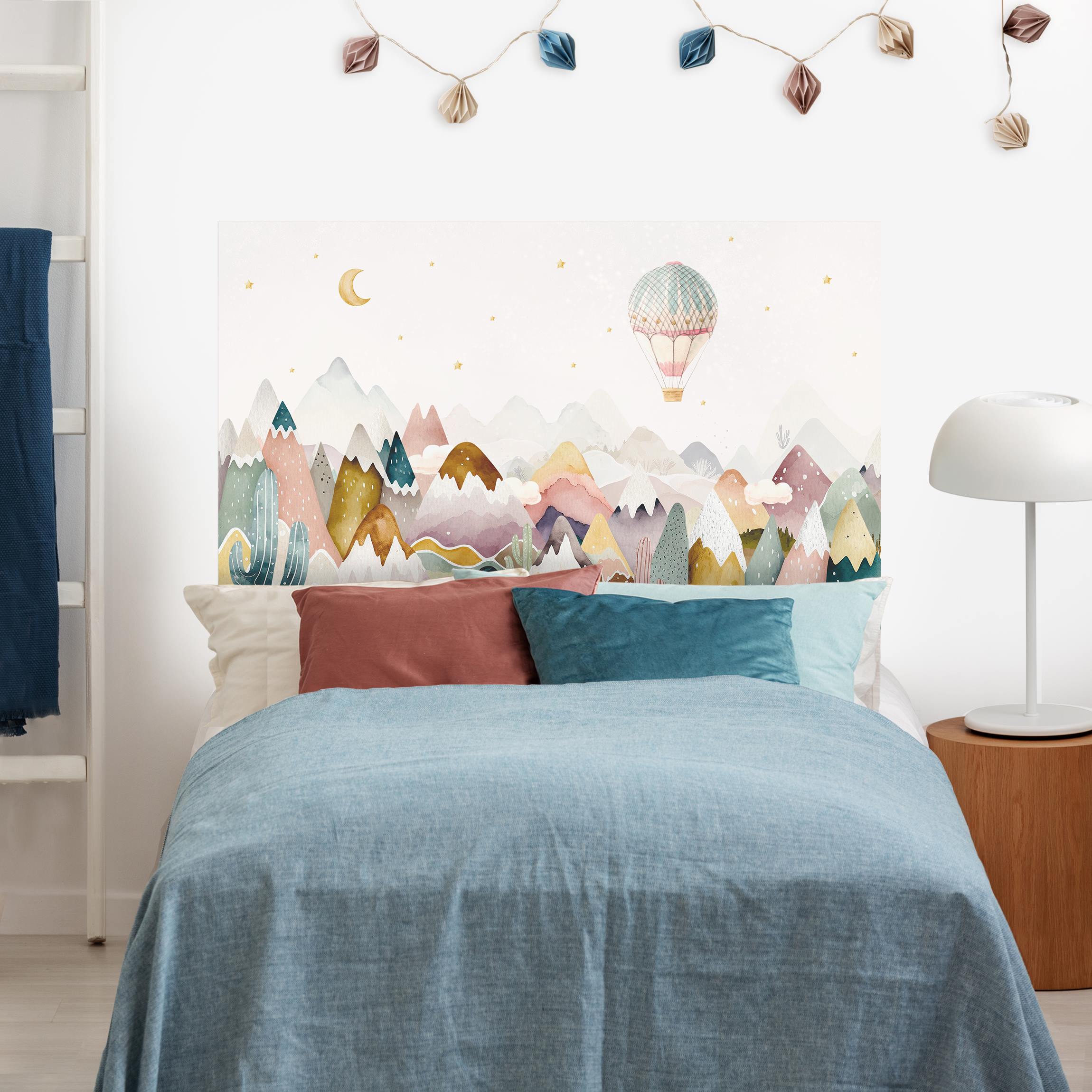 Kopfteil Bett Boho Berglandschaft