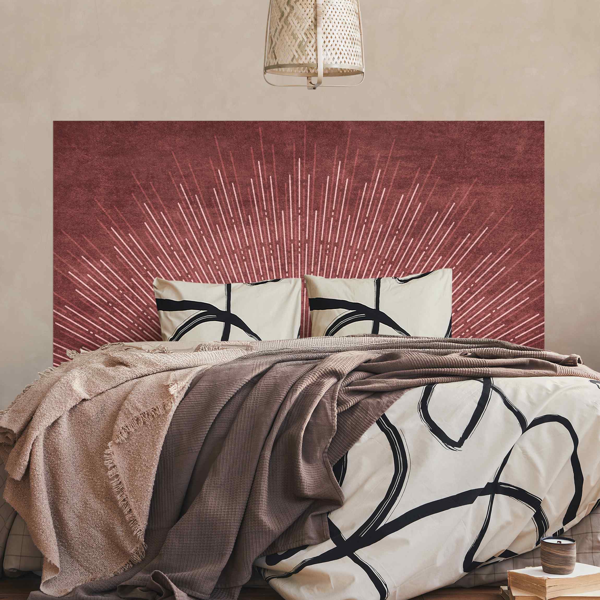 Kopfteil Bett Boho Japan Sonne