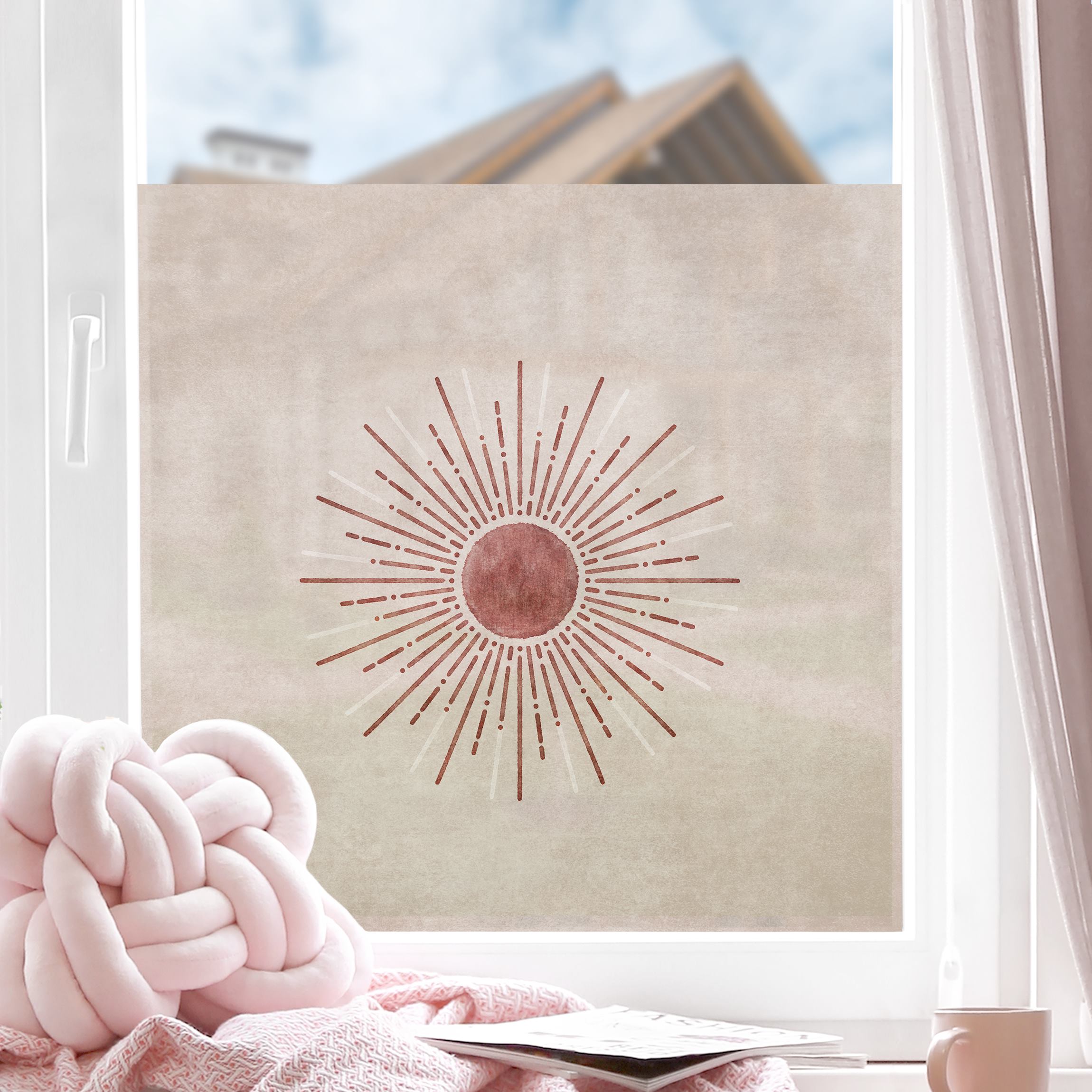 Fensterfolie Boho Sonne I