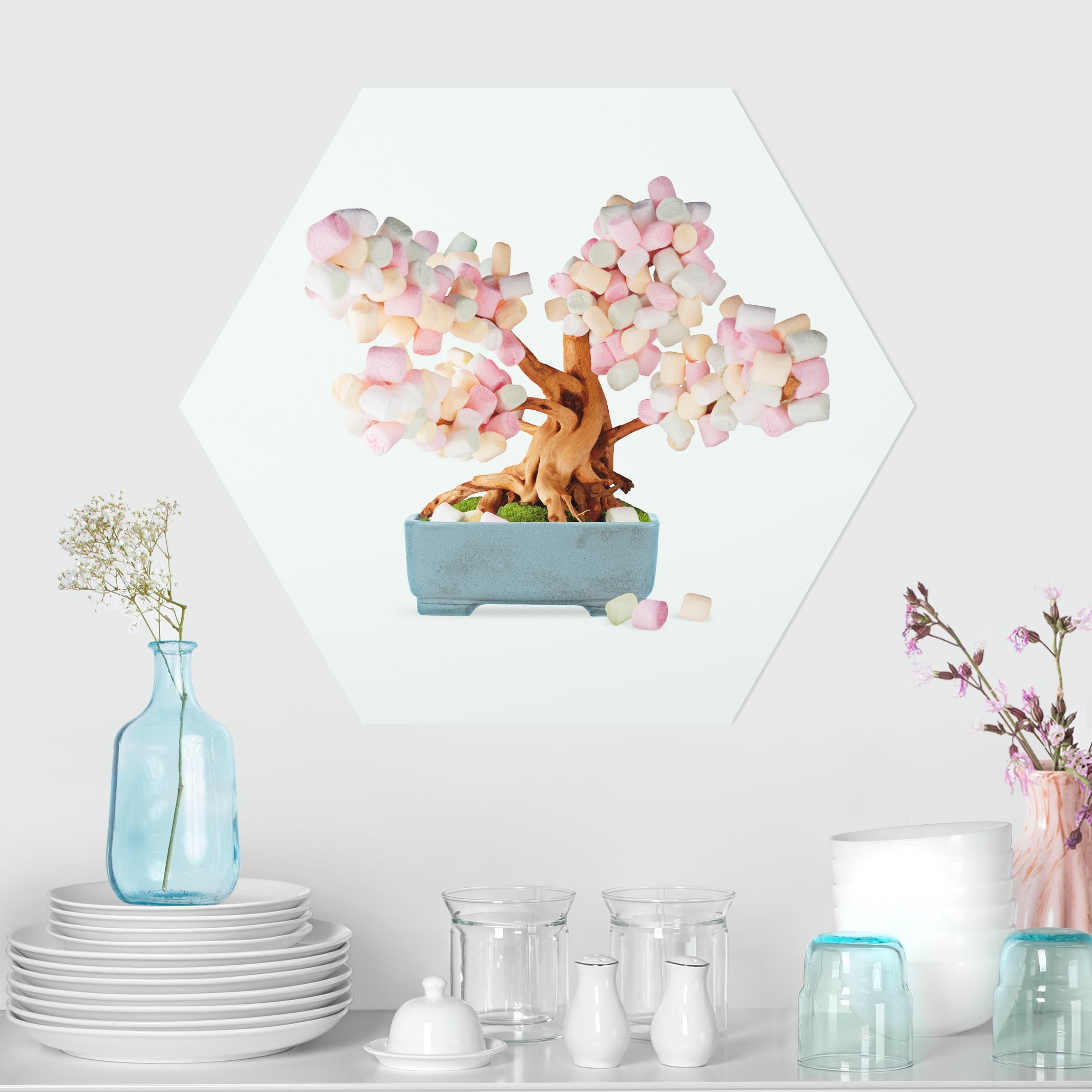 Hexagon-Forexbild Fisch mit Galaxie