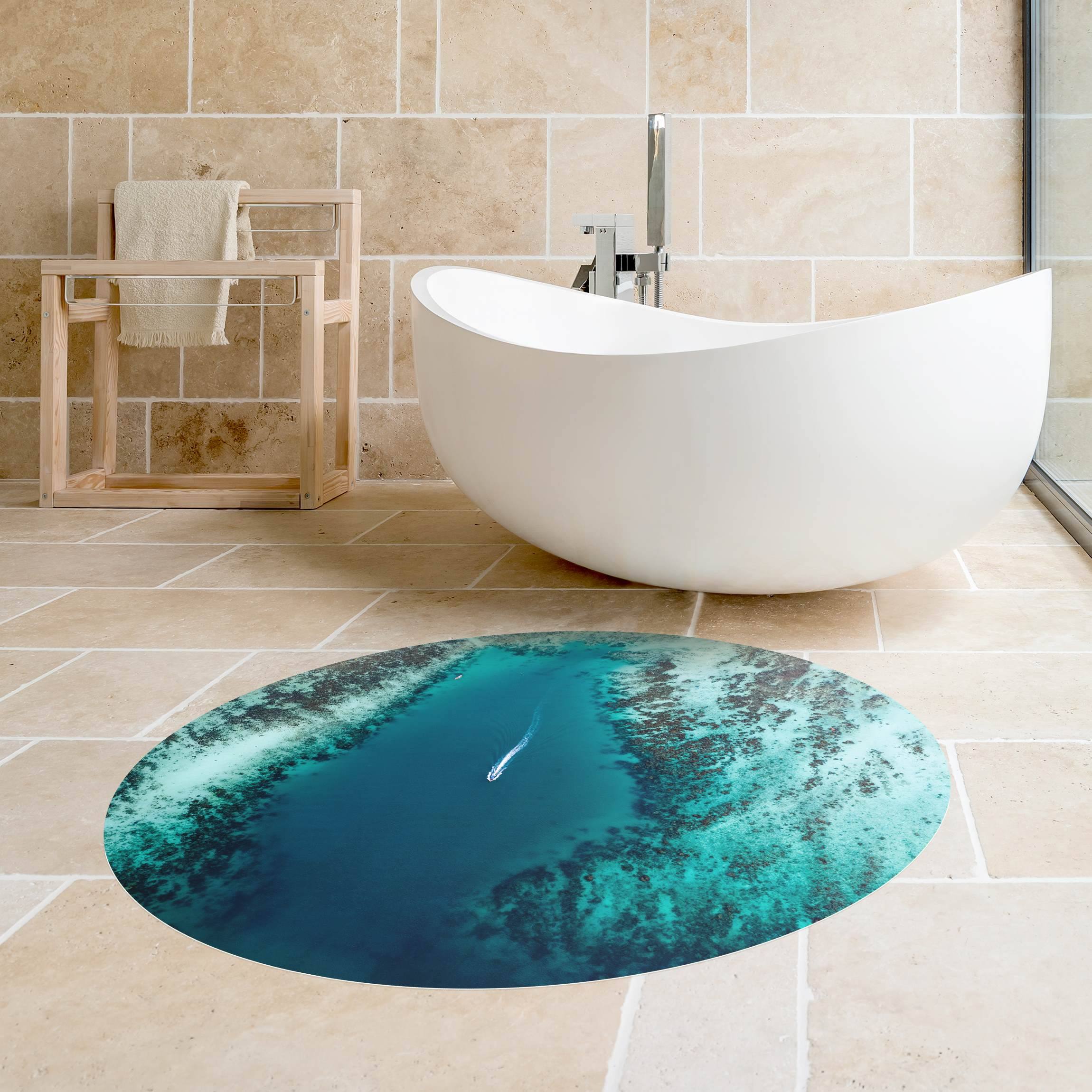 Runder Vinyl-Teppich Bootausflug