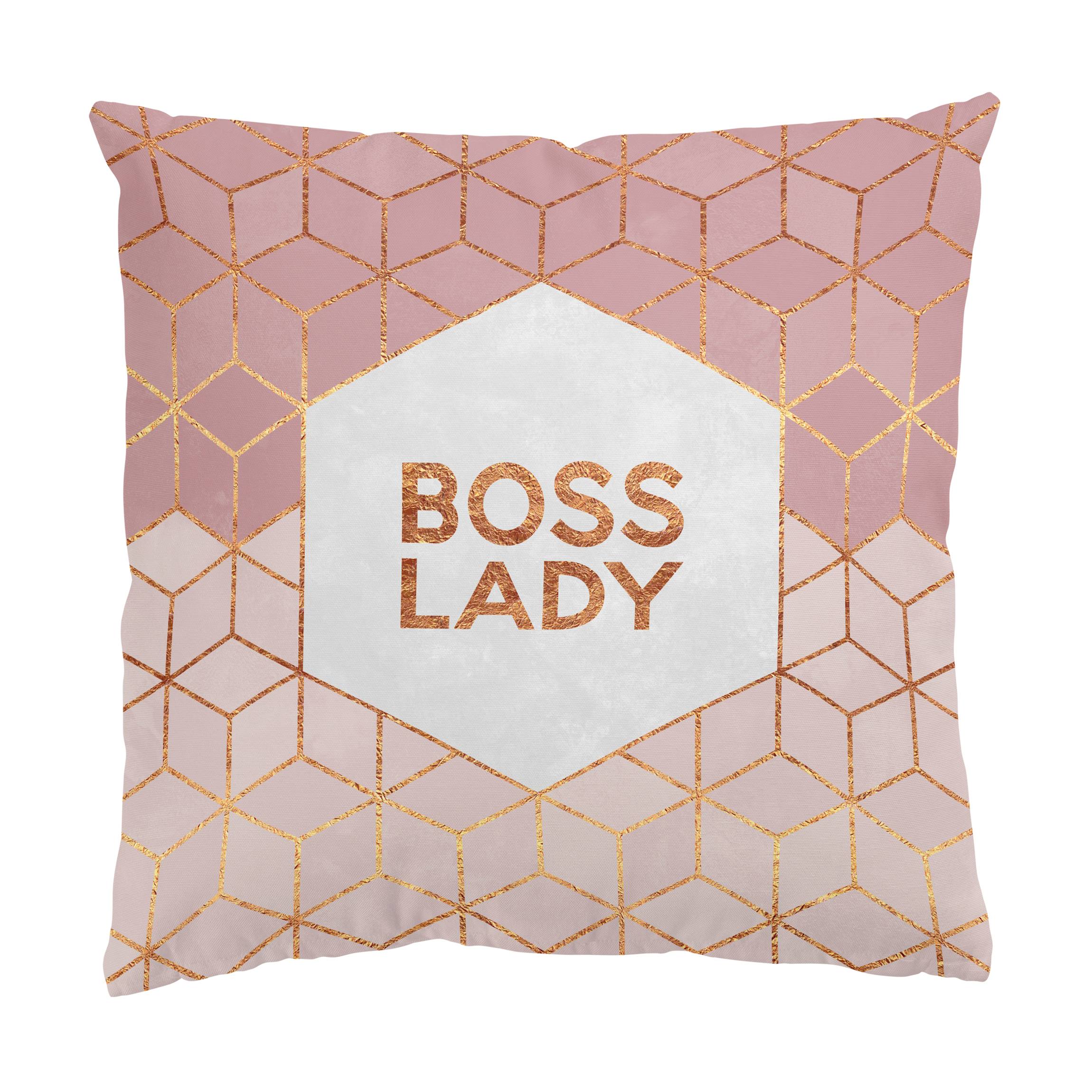 Dekokissen Boss Lady Sechsecke Rosa