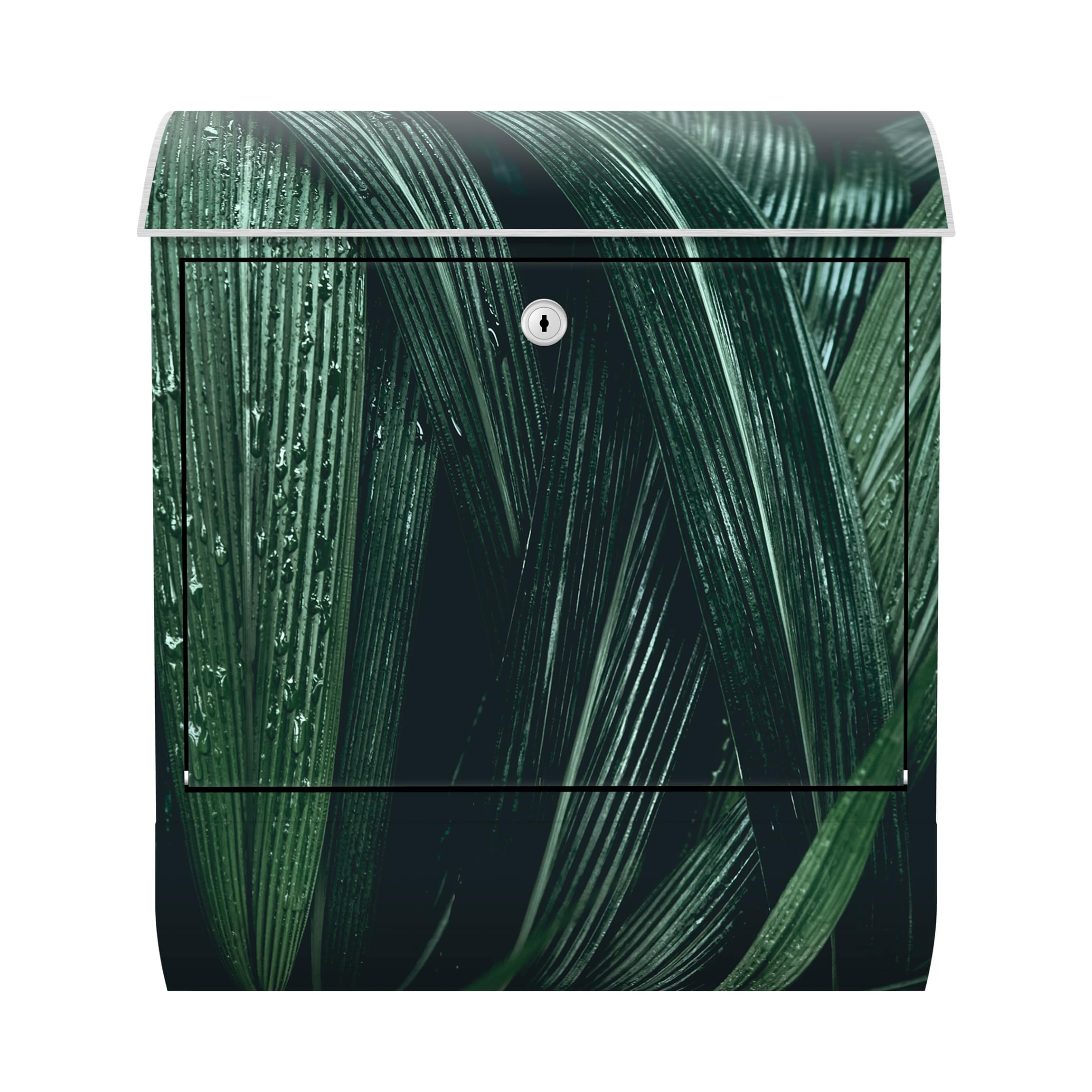 Briefkasten Grüne Palmenblätter