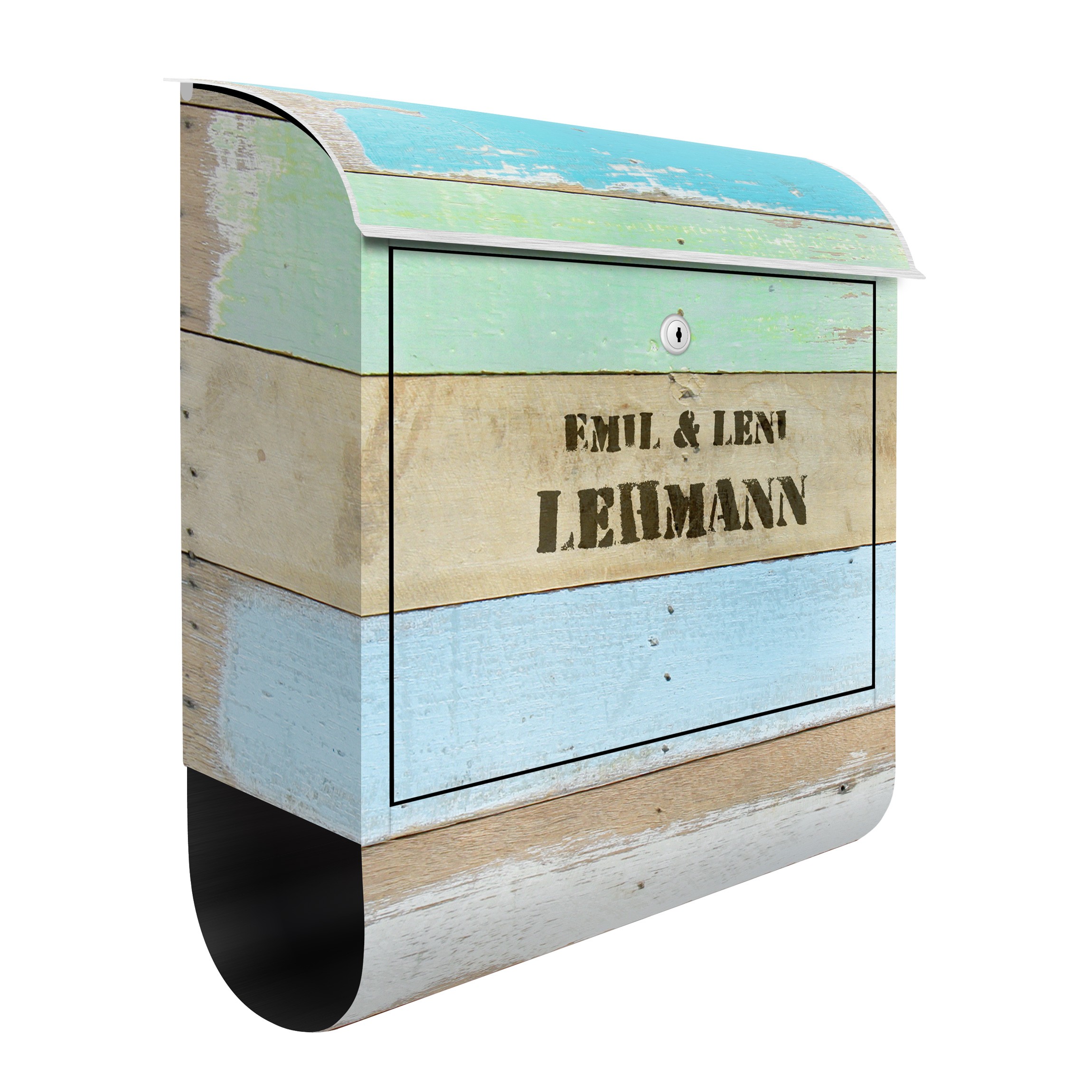 Briefkasten mit eigenem Text Wunschtext Rustic Timber