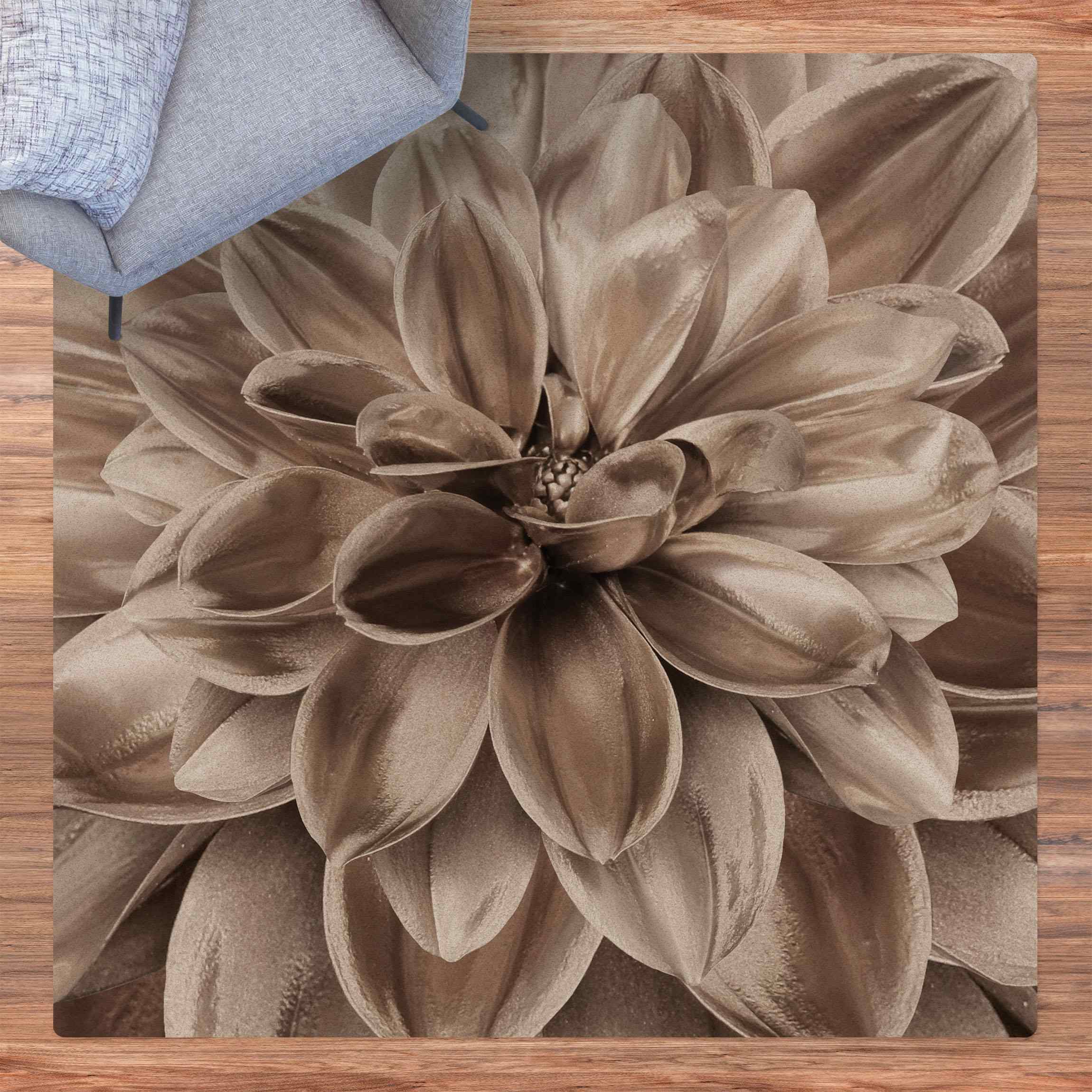 Kork-Teppich Bronzener Dahlientraum