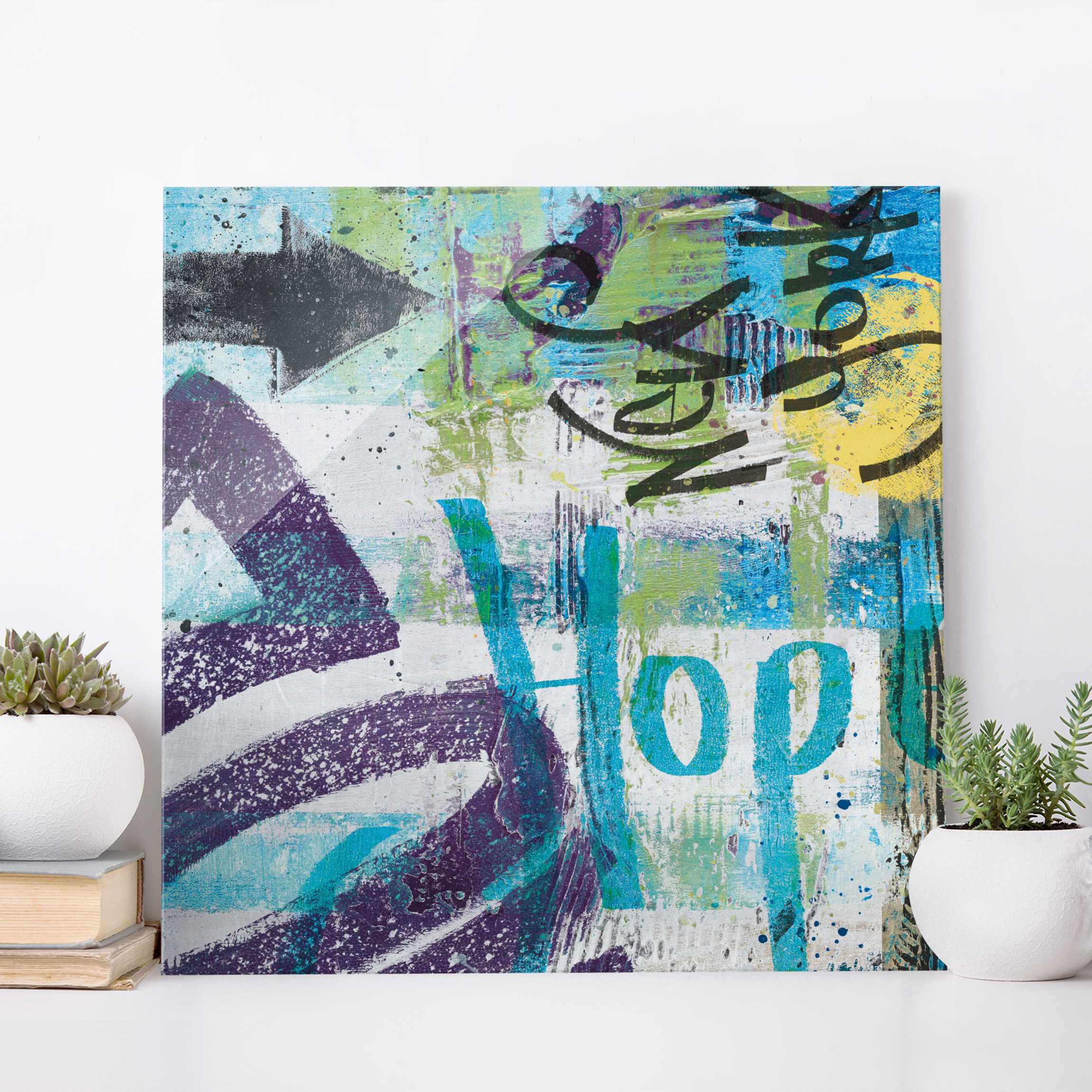 Glasbild Brooklyn Graffiti II