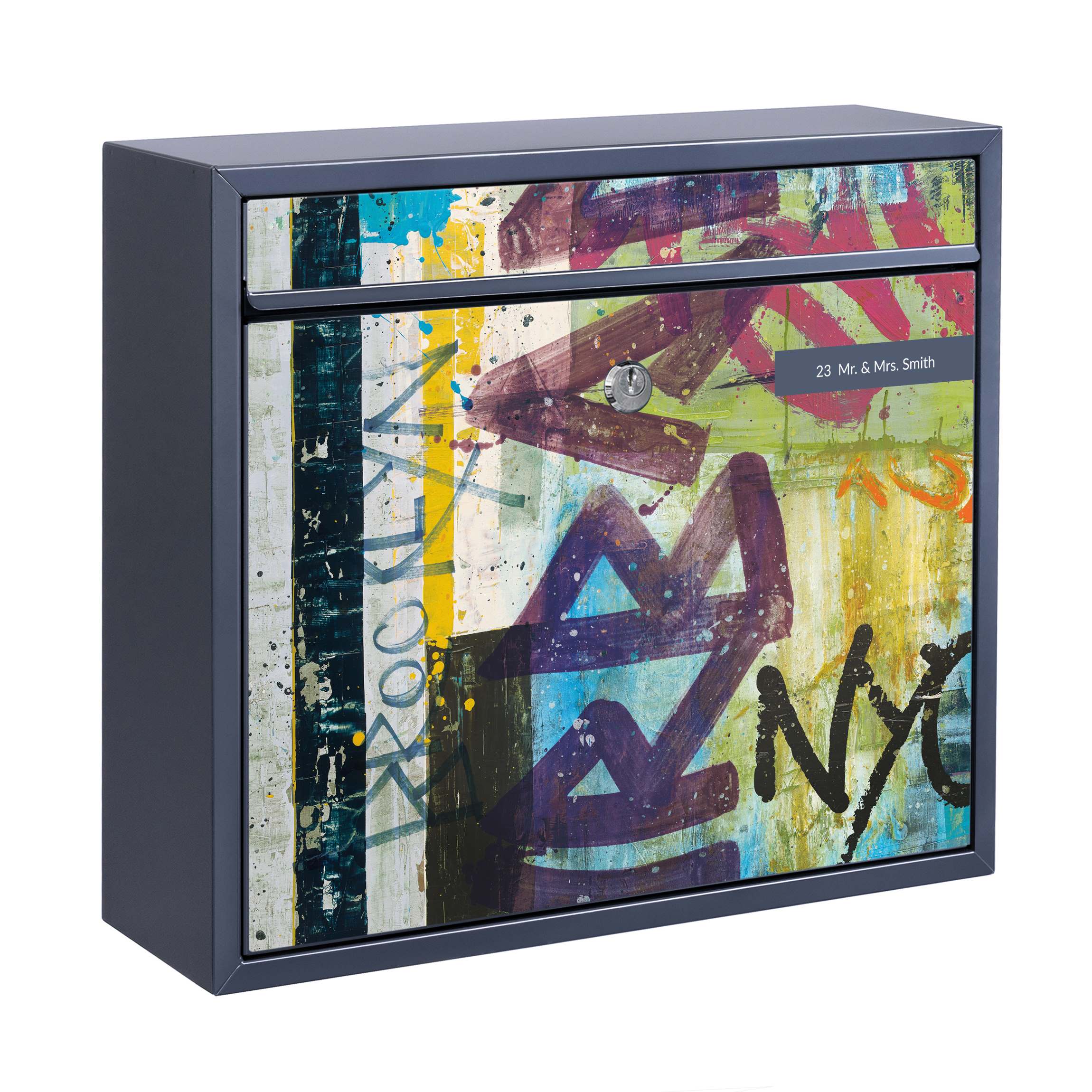 Briefkasten mit eigenem Text Brooklyn Graffiti