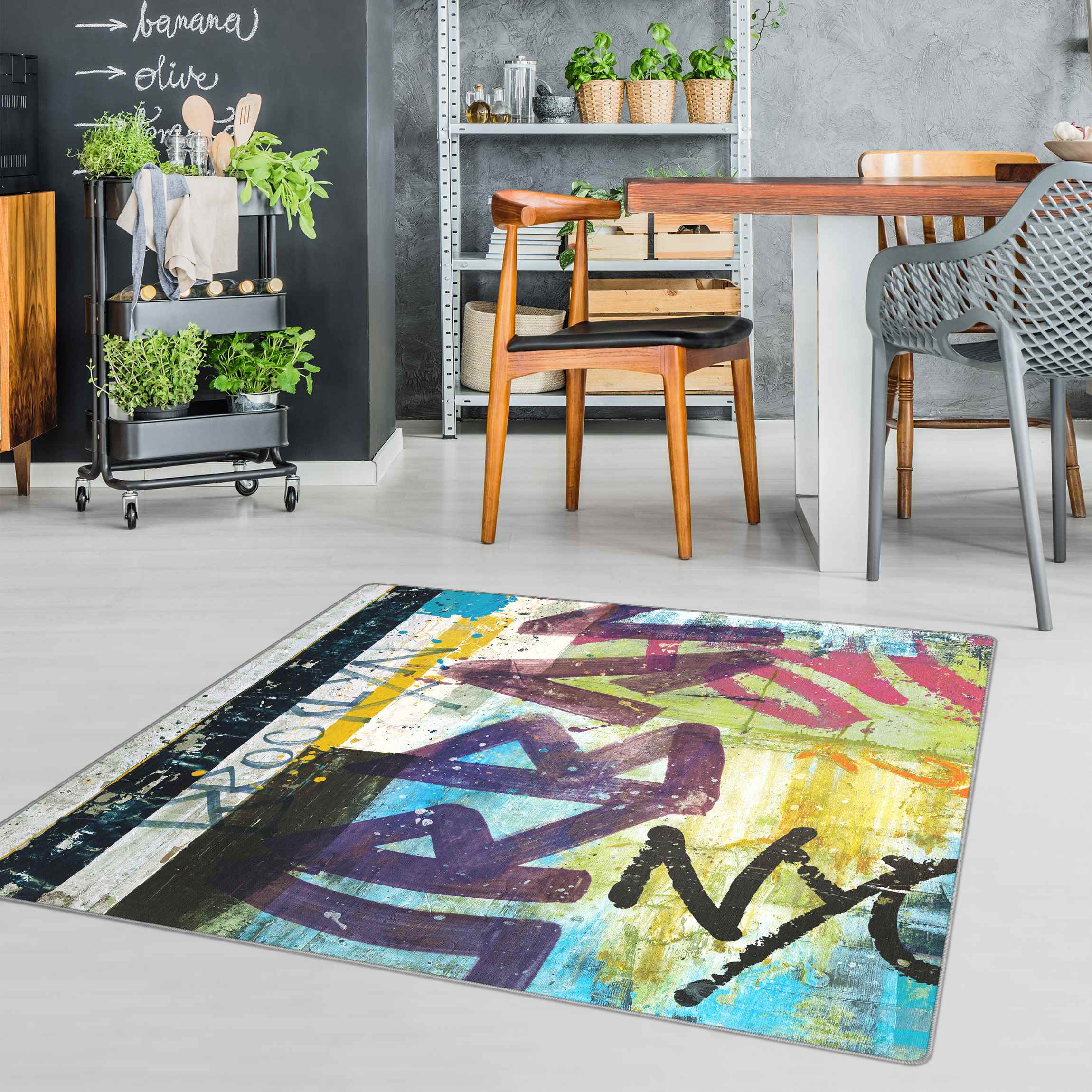 Teppich Brooklyn Graffiti