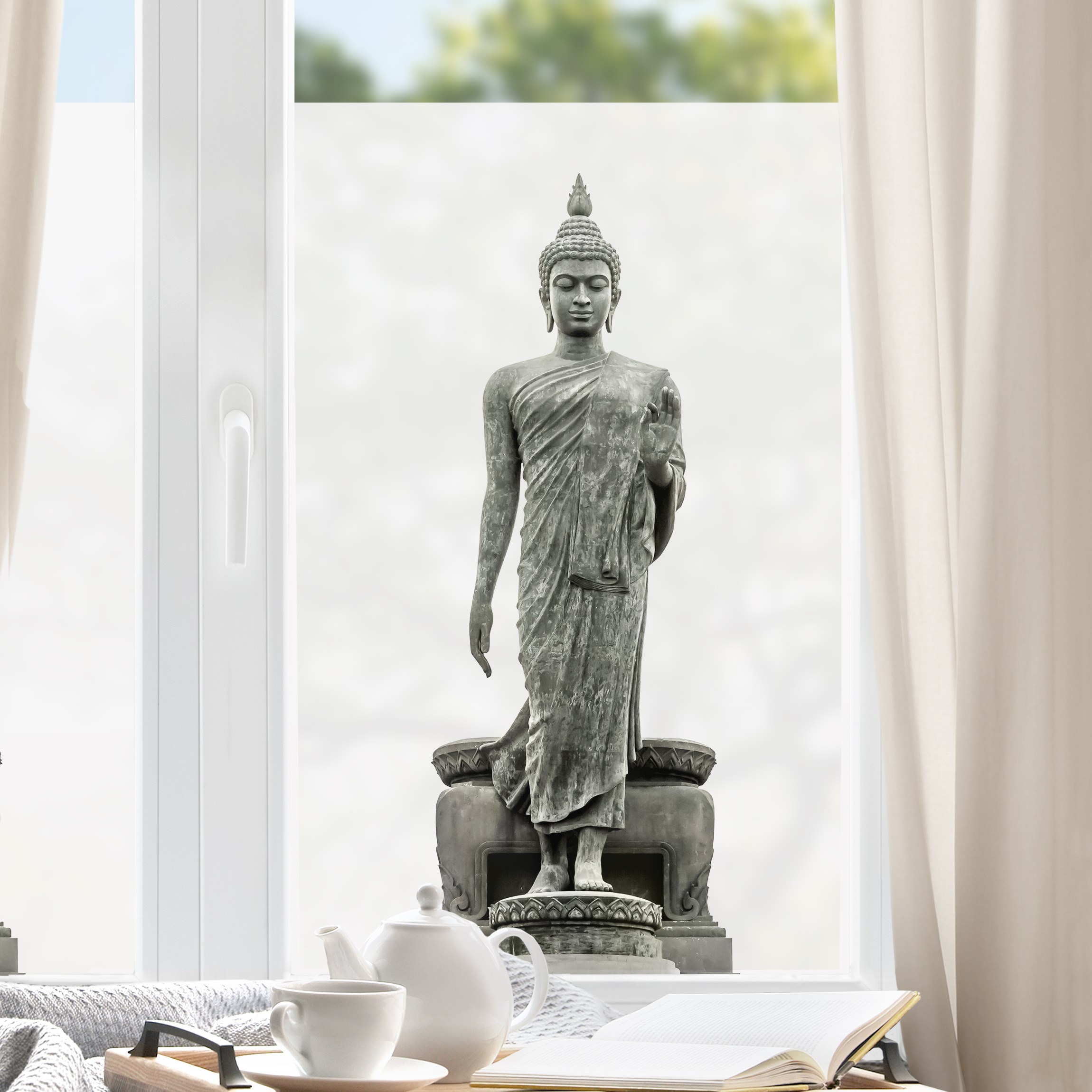 Fensterfolie Buddha Statue