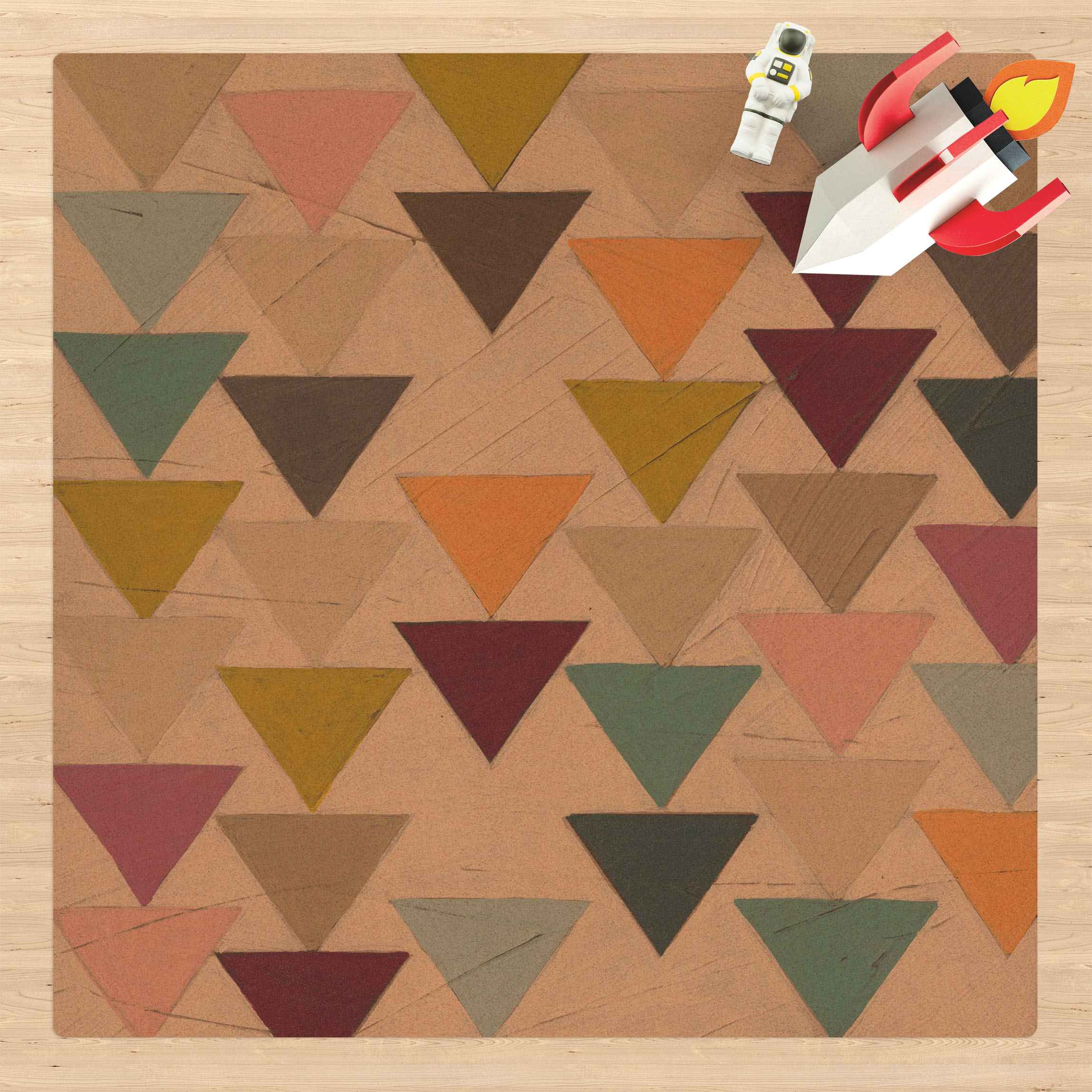 Kork-Teppich Bunte Konfetti-Prismen