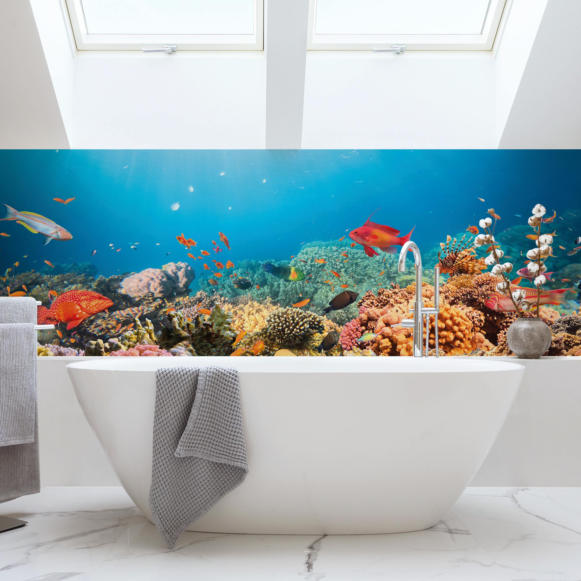 Wandverkleidung Bad Bunte Unterwasserwelt