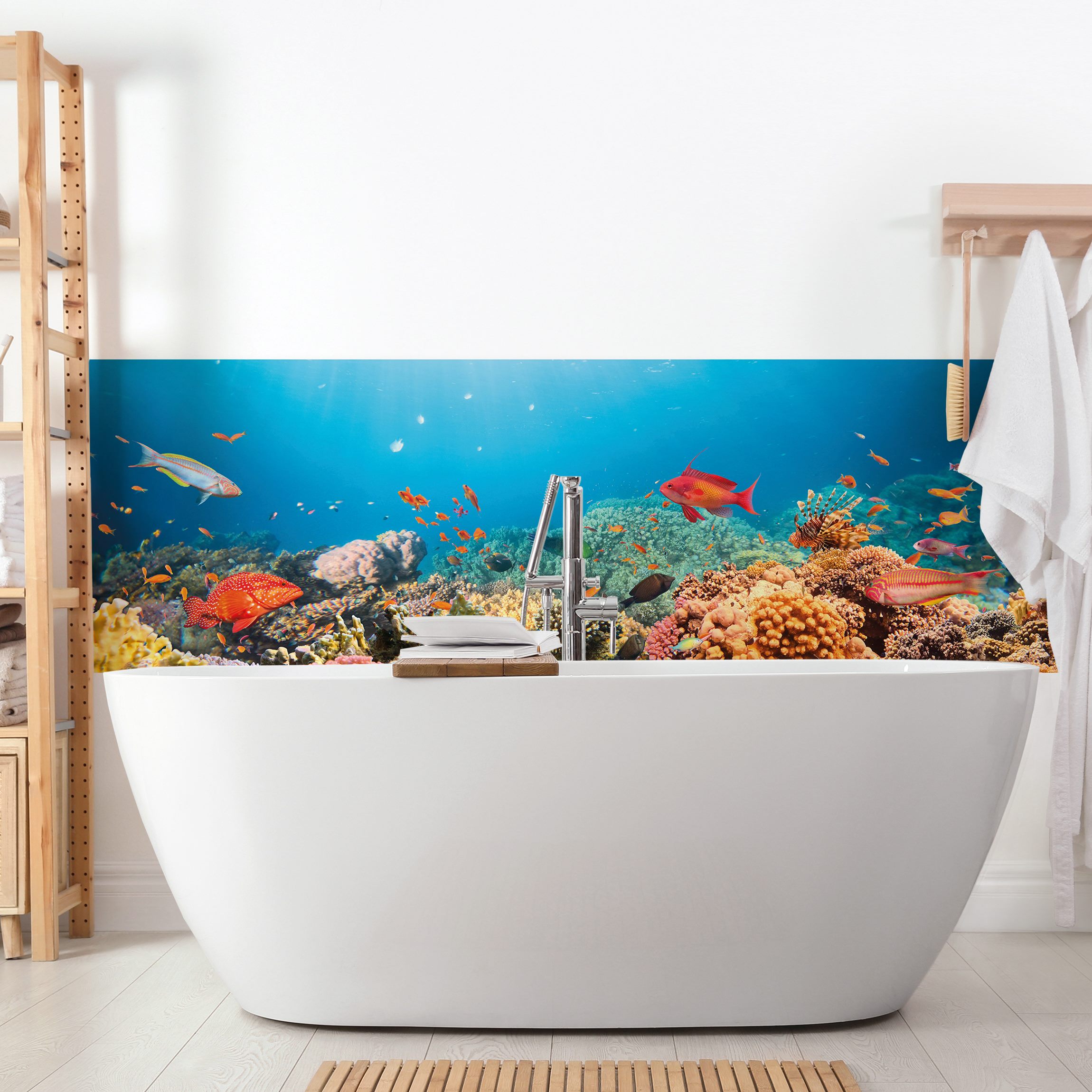 Wandverkleidung Bad Bunte Unterwasserwelt