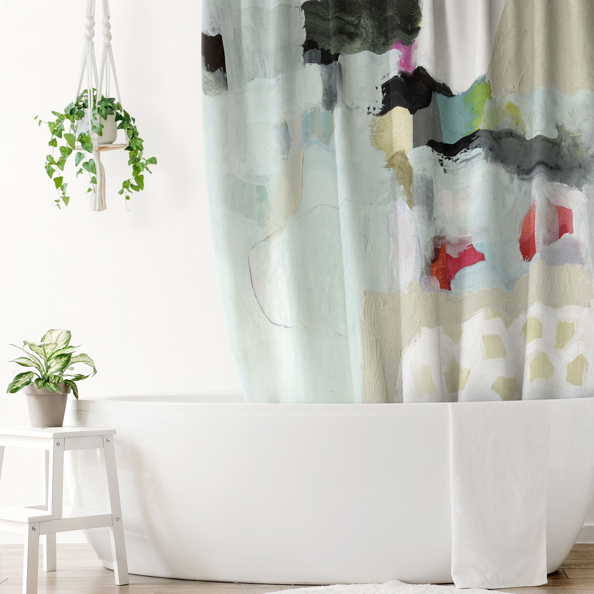 Duschvorhang Bunte Wasserfälle I