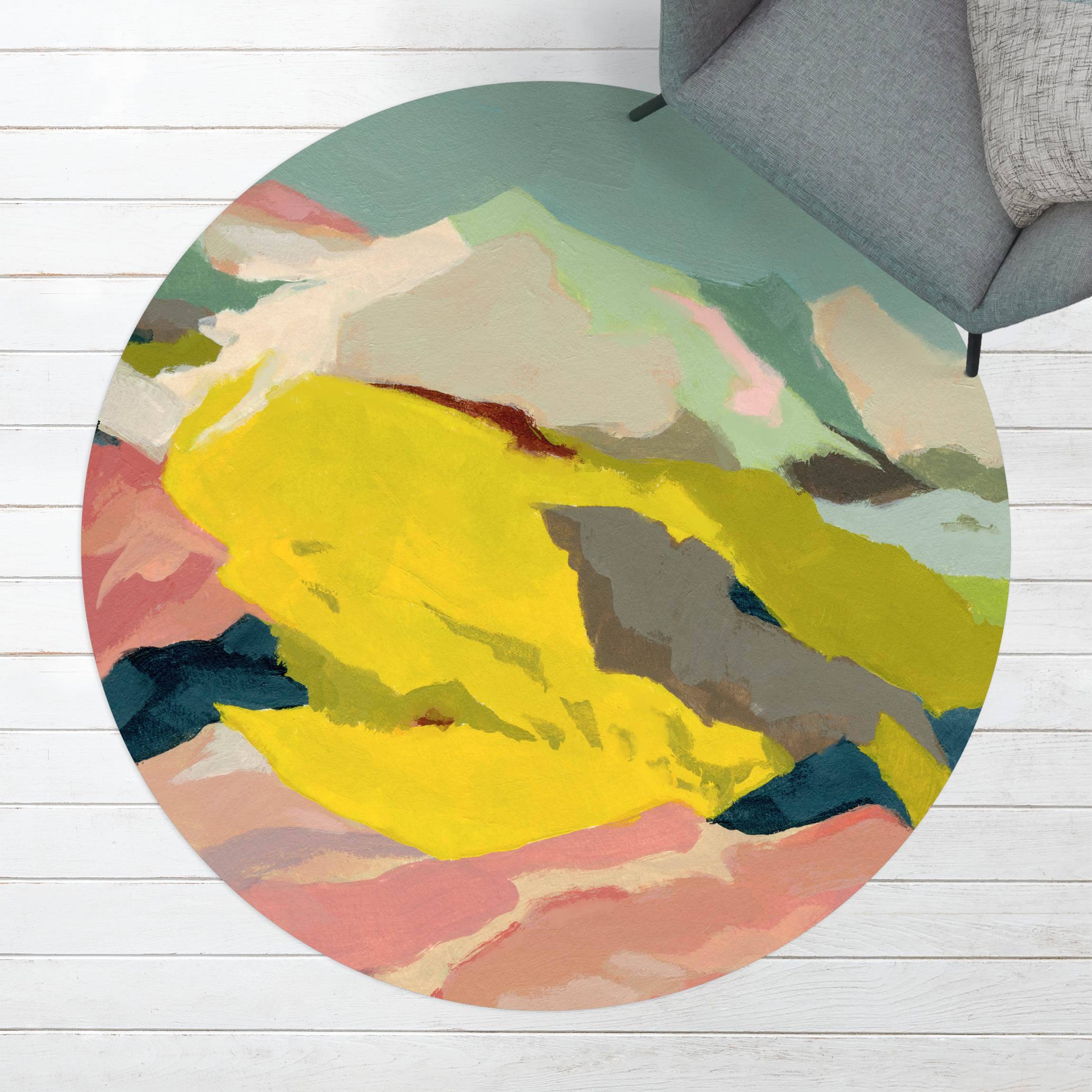 Runder Vinyl-Teppich Bunte Zuckerküste
