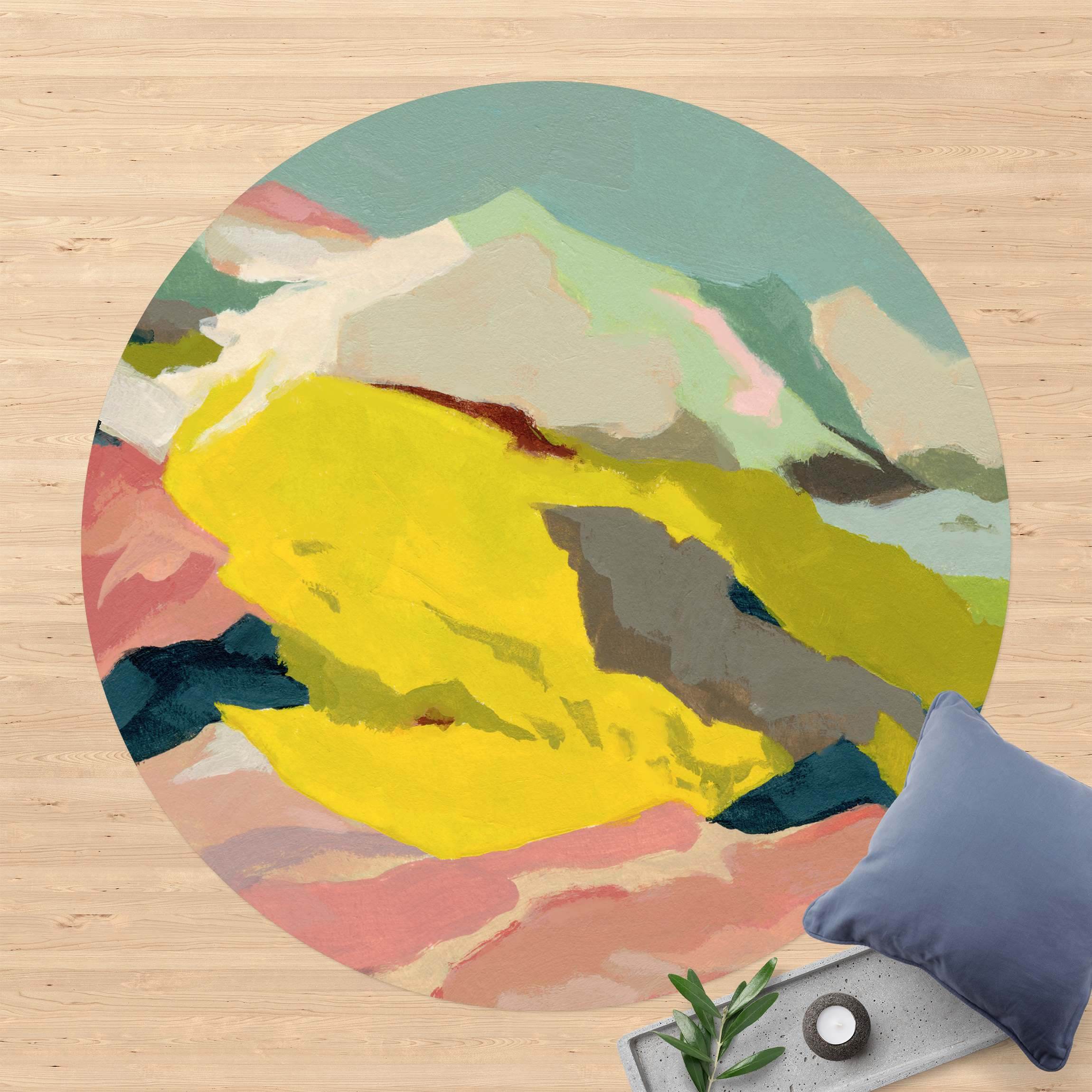 Runder Vinyl-Teppich Bunte Zuckerküste