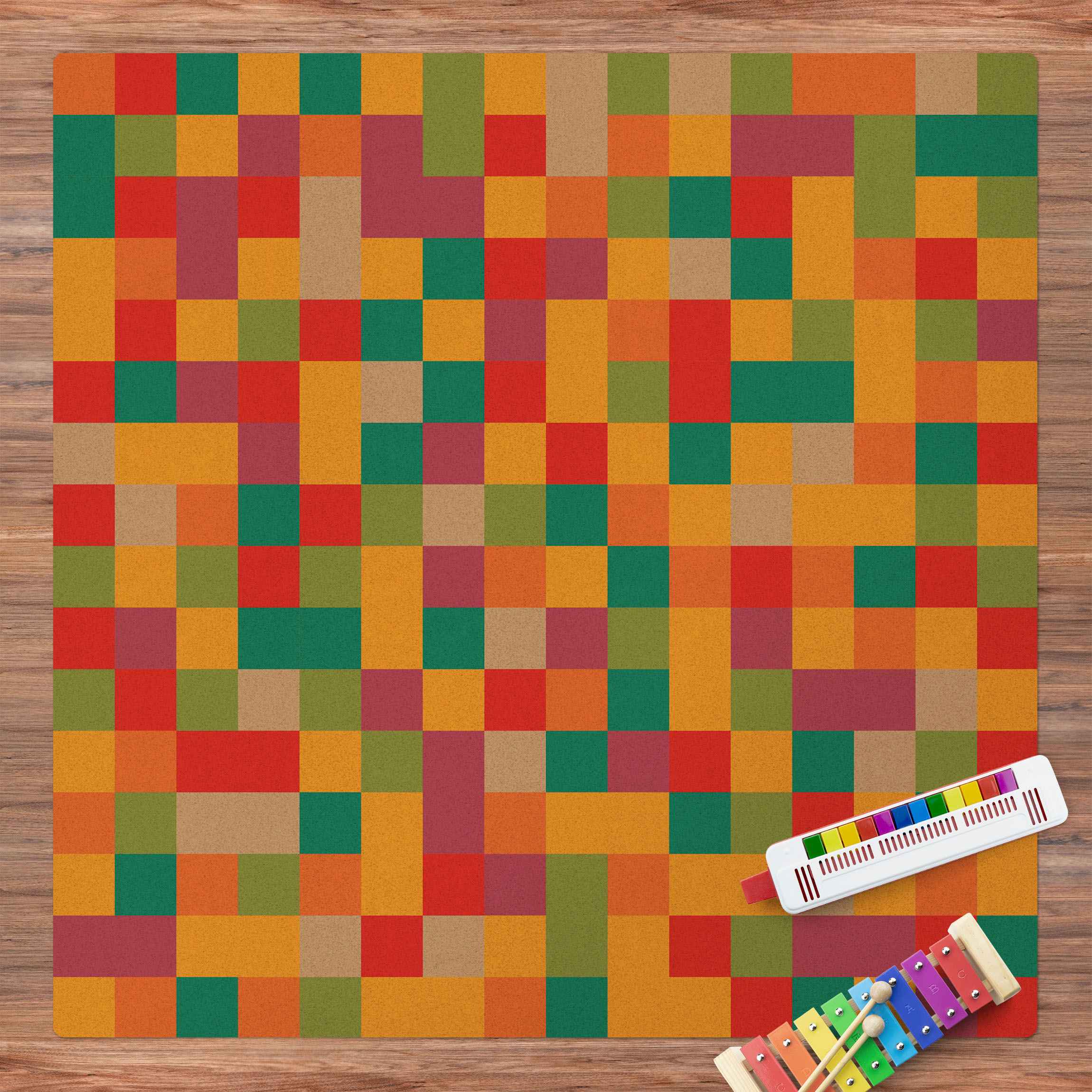 Kork-Teppich Buntes Mosaik Zirkus