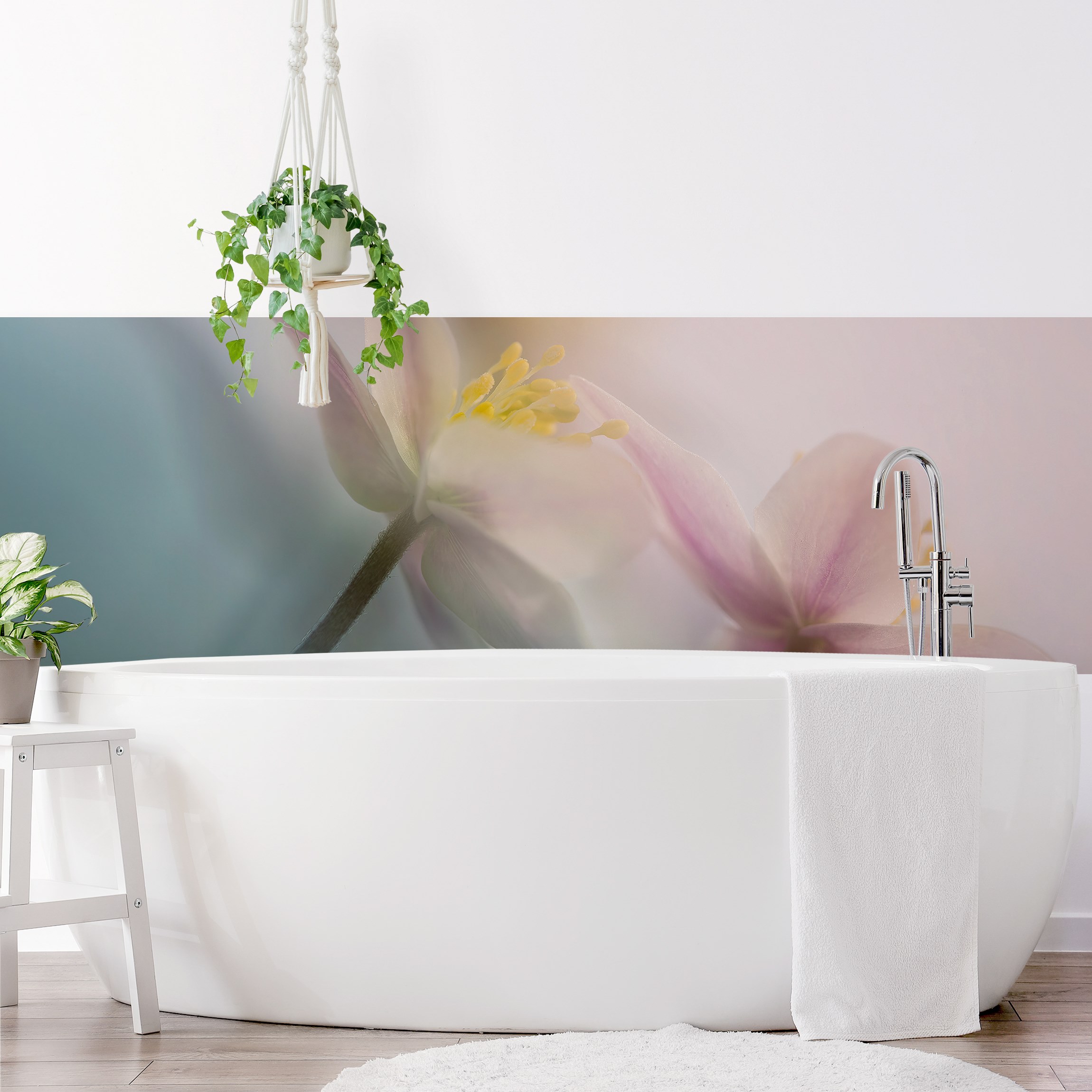 Wandverkleidung Bad Buschwindröschen