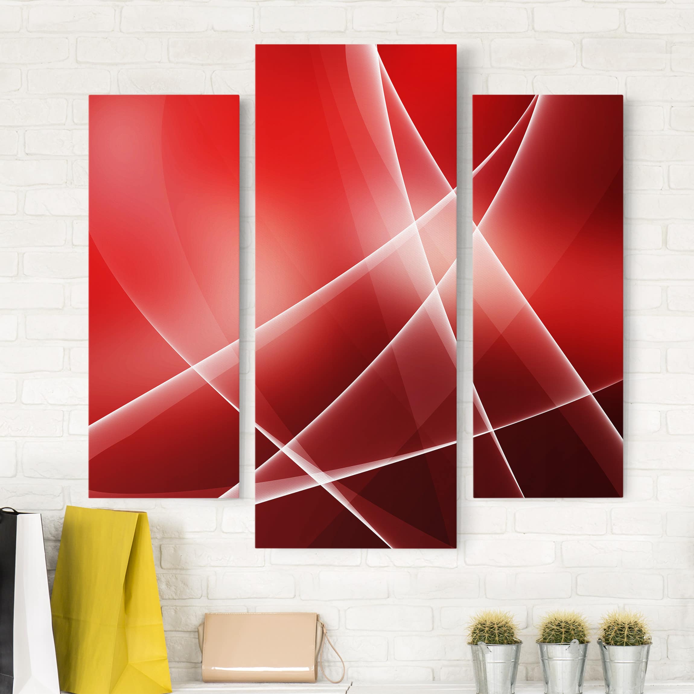 3-teiliges Leinwandbild - Querformat Red Heat