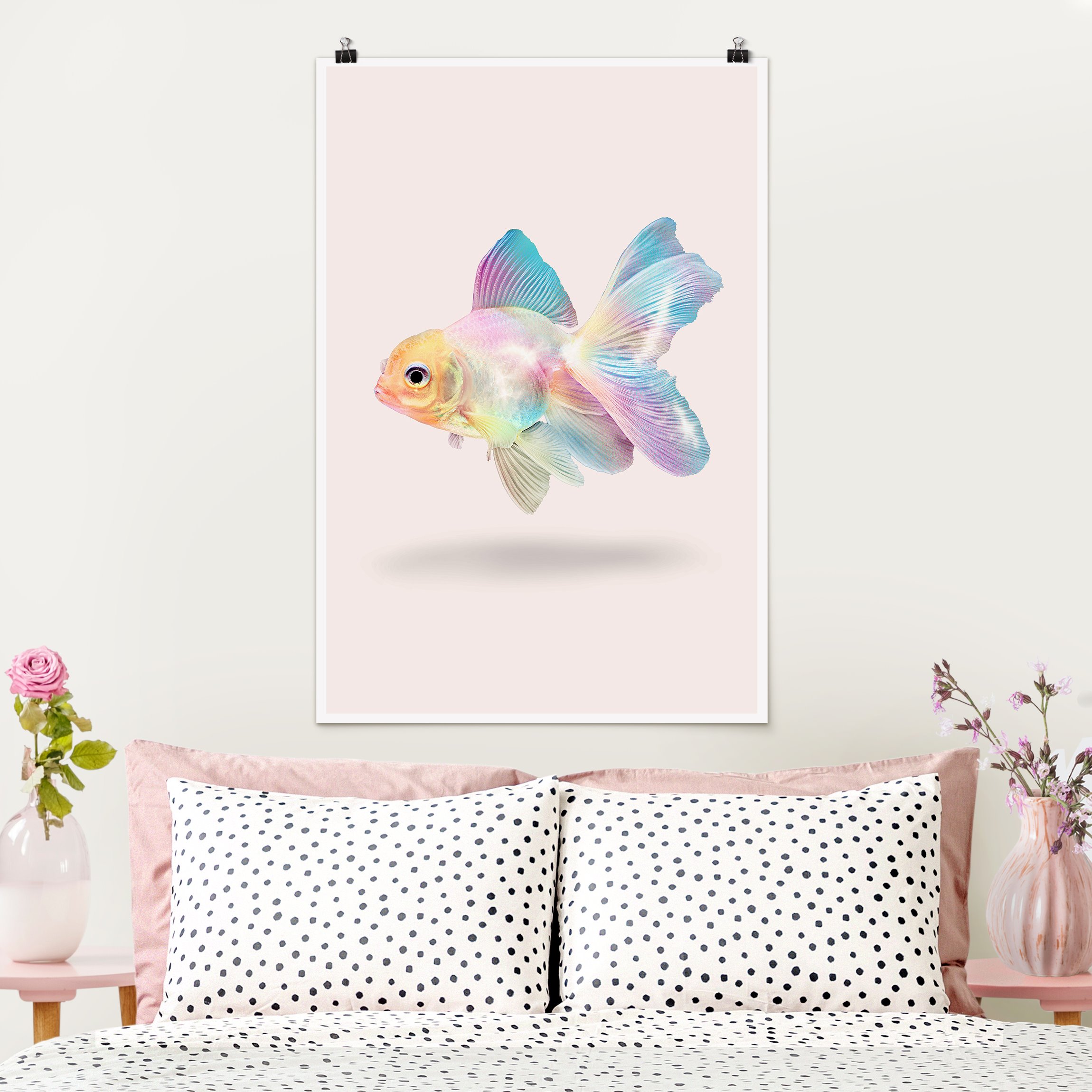 Poster Fisch in Pastell