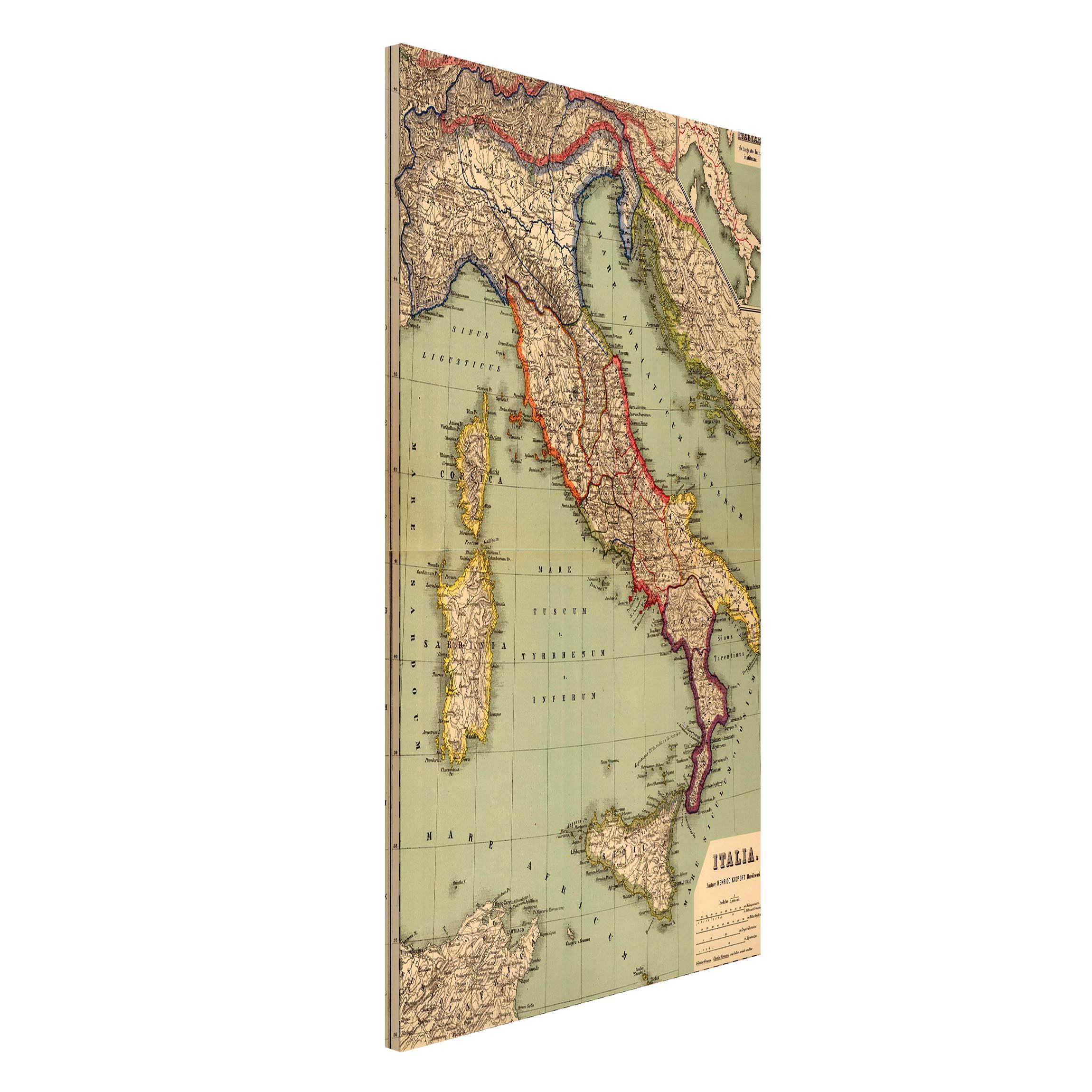 Magnettafel Vintage Landkarte Italien