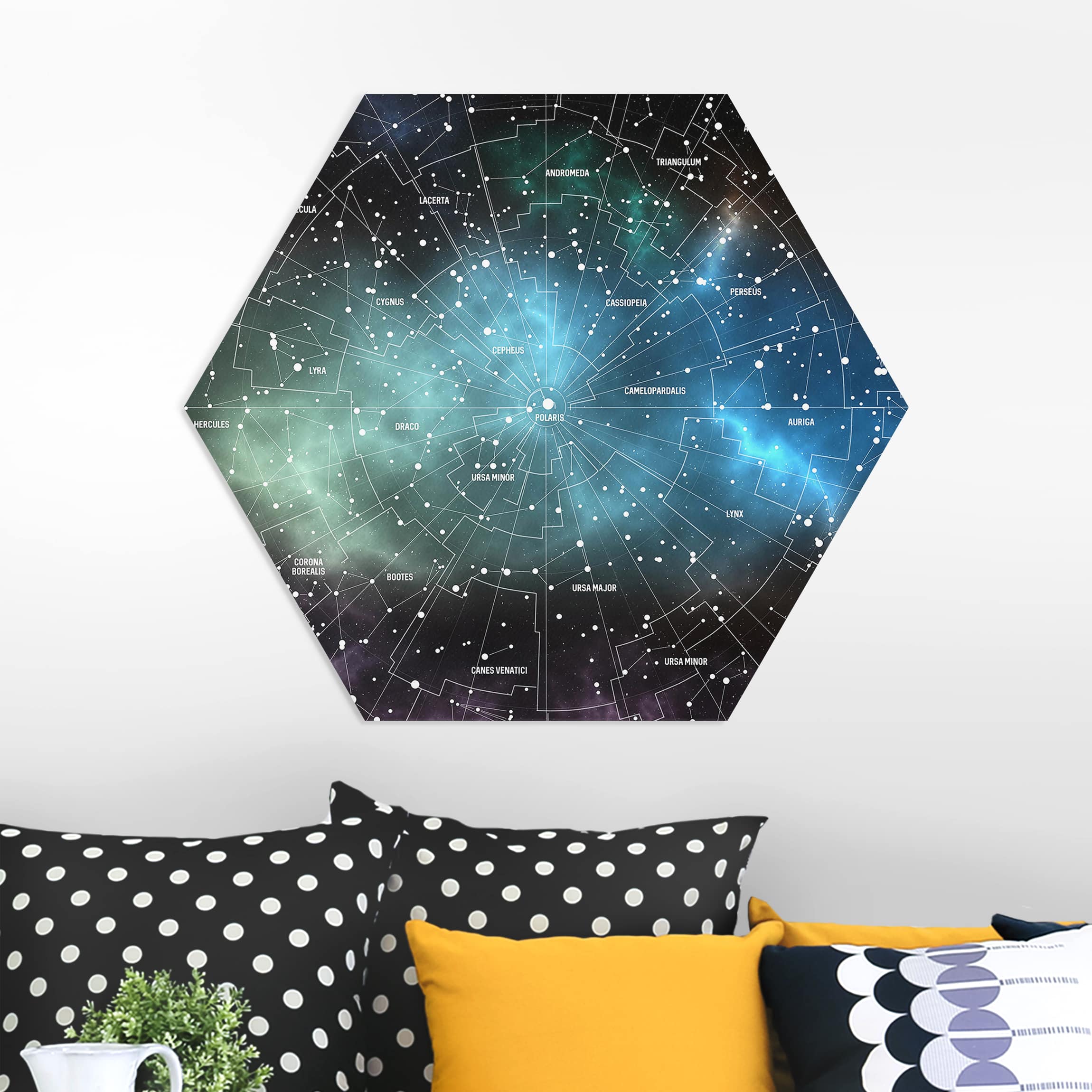 Hexagon-Forexbild Sternbilder Karte Galaxienebel