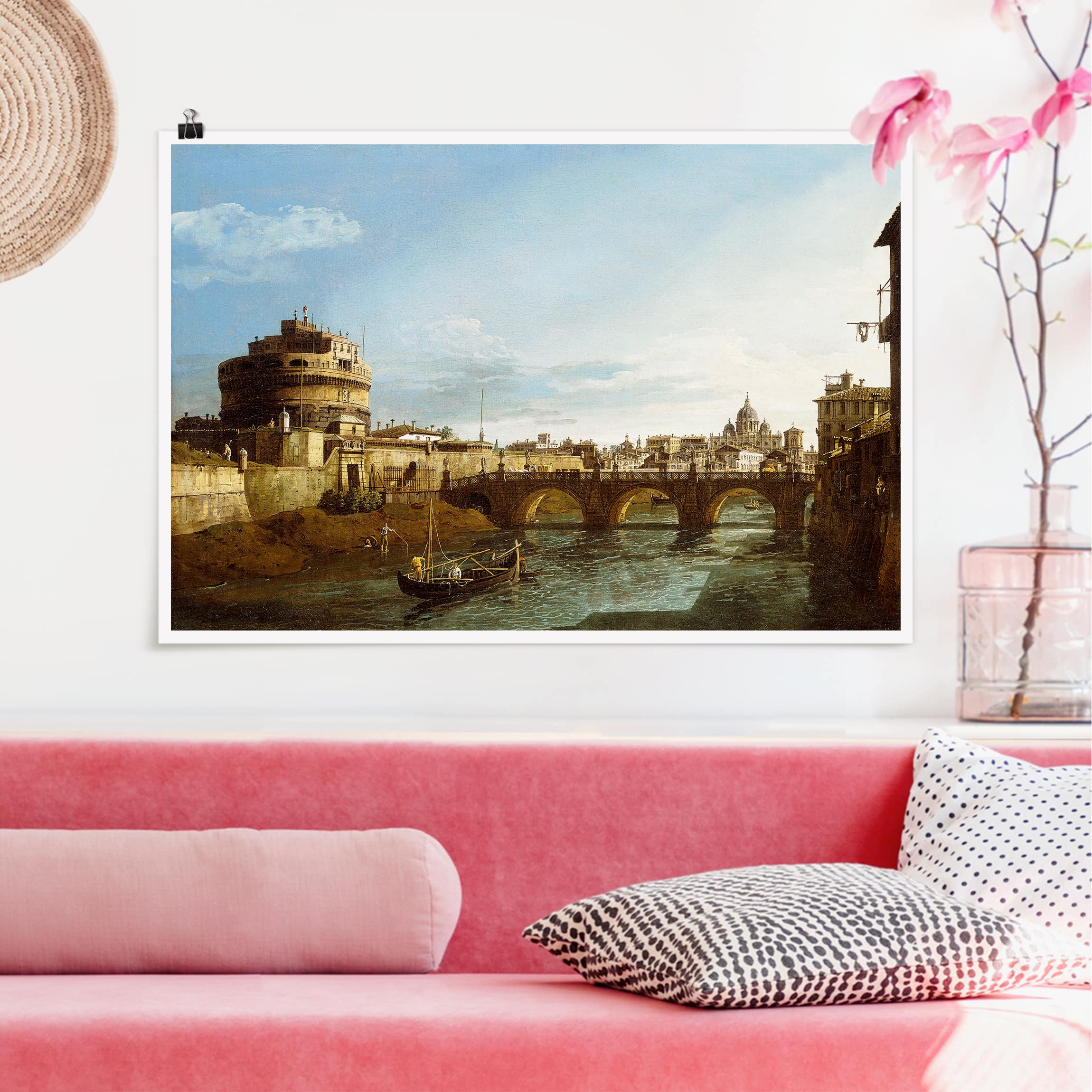 Poster Bernardo Bellotto - Ansicht Roms in Richtung Westen