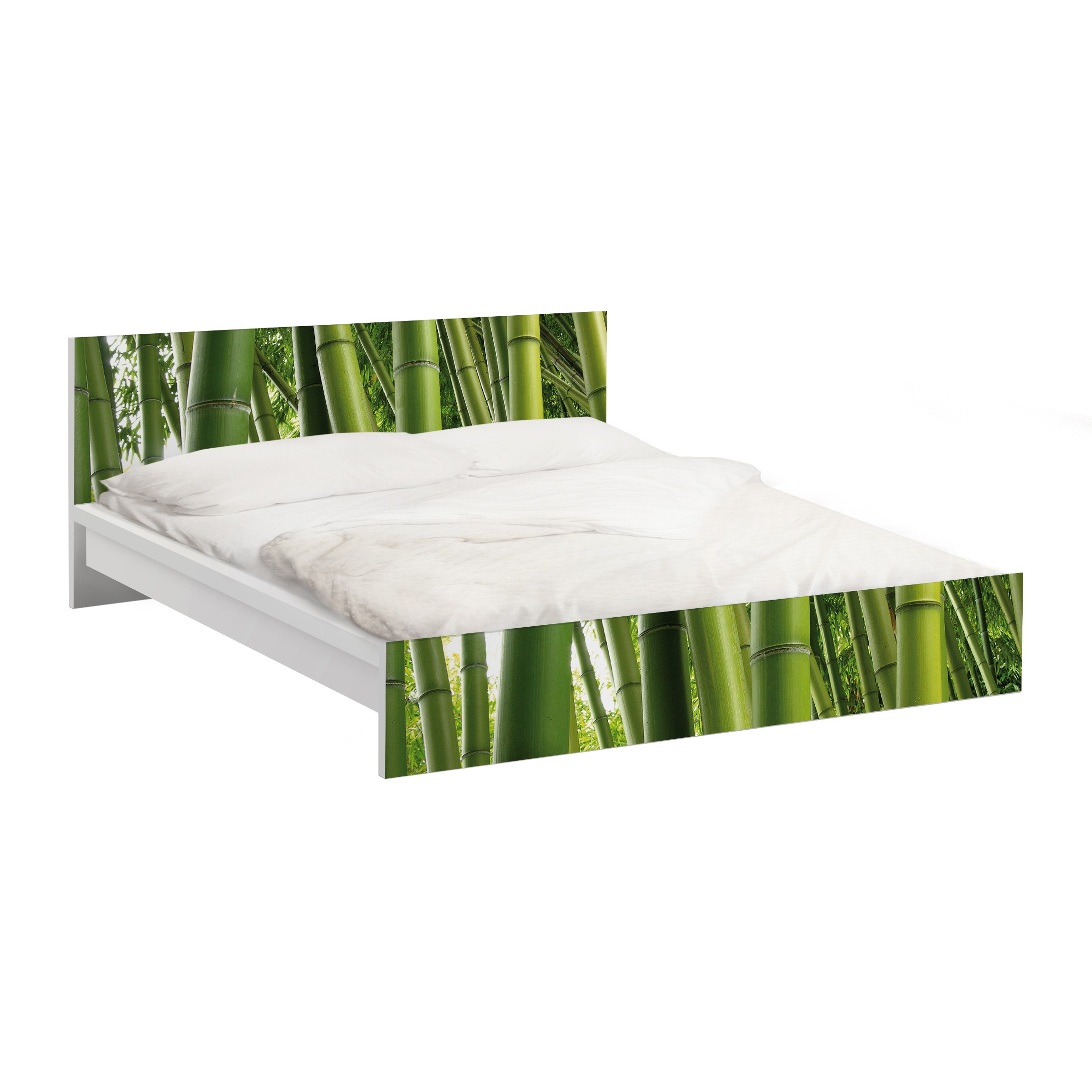 Möbelfolie für IKEA Malm Bett 140 cm Breite Bamboo Trees No.1