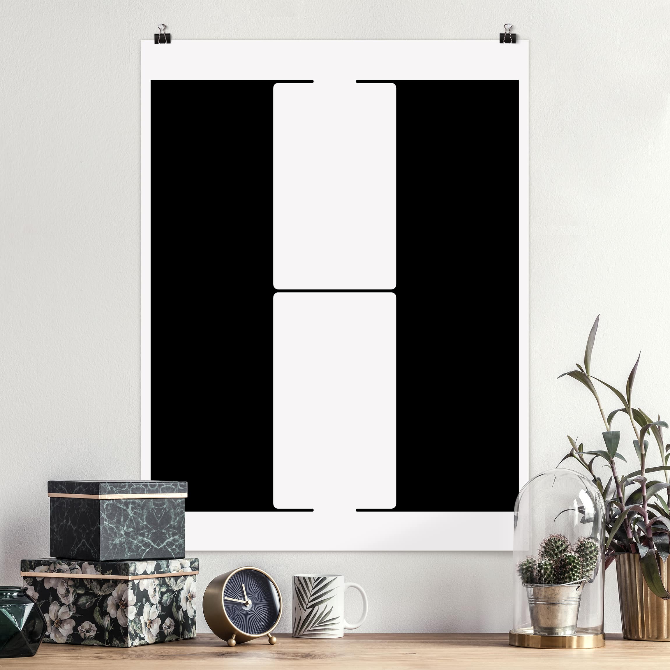 Poster - Hochformat Antiqua Letter H
