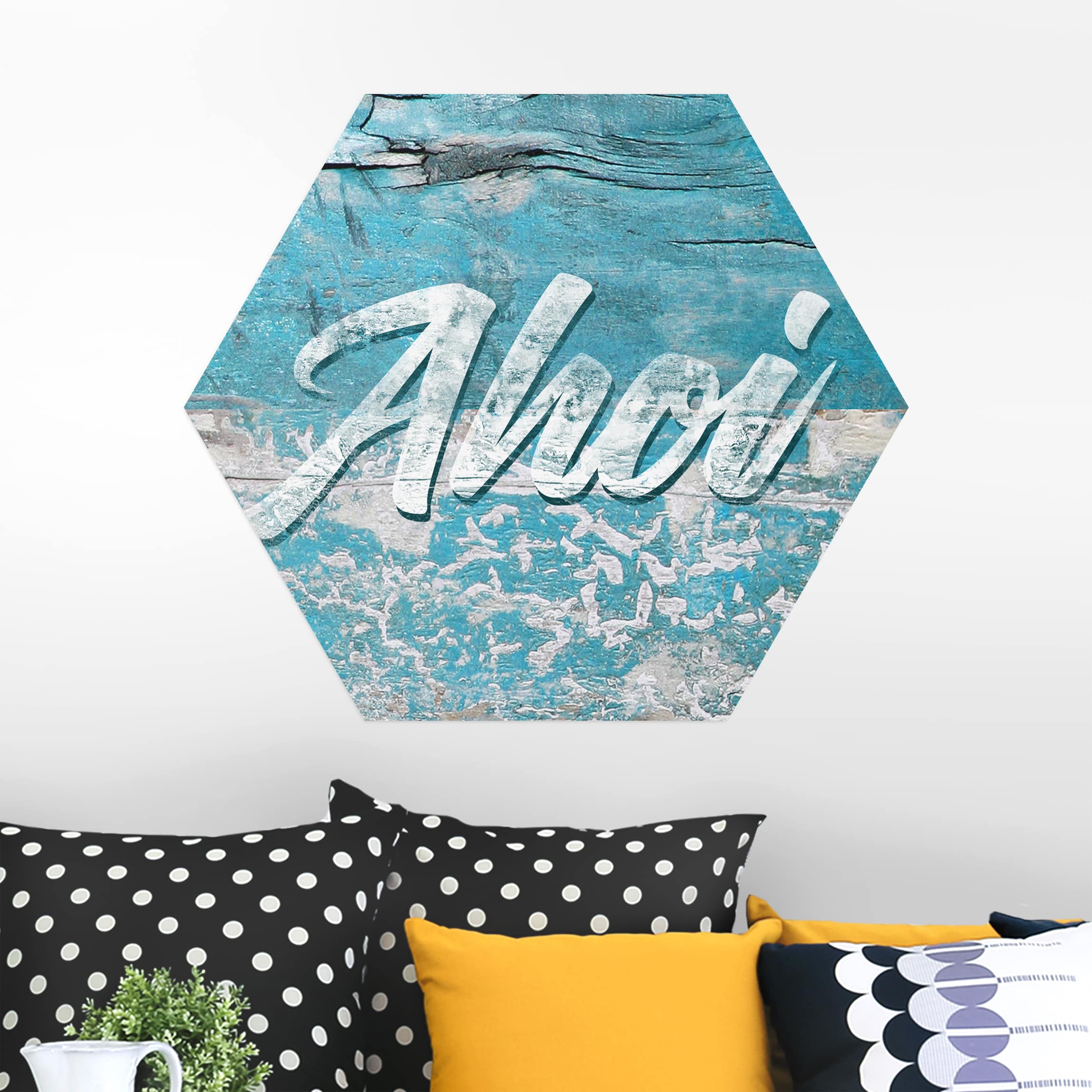 Hexagon-Alu-Dibond Bild Ahoi