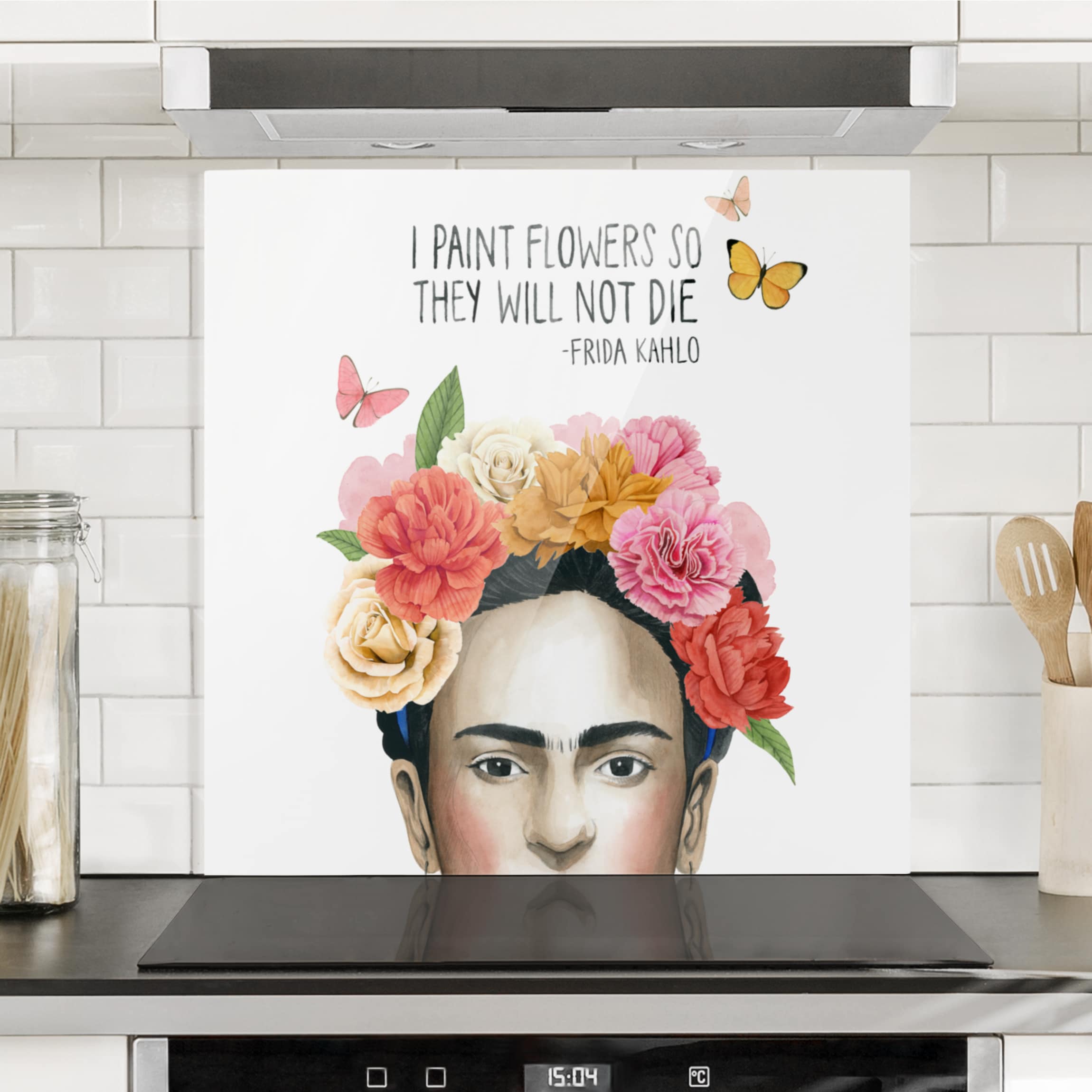 Spritzschutz Fridas Gedanken - Blumen