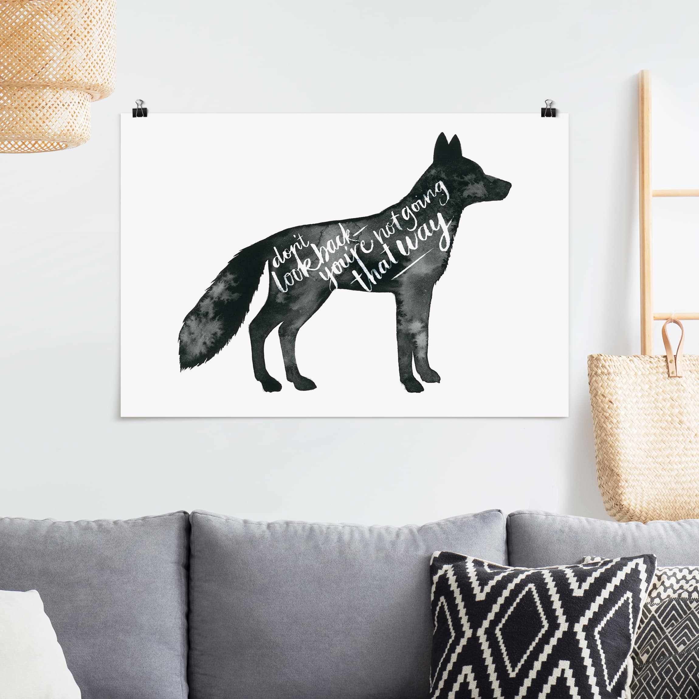 Poster - Querformat Tiere mit Weisheit - Fuchs