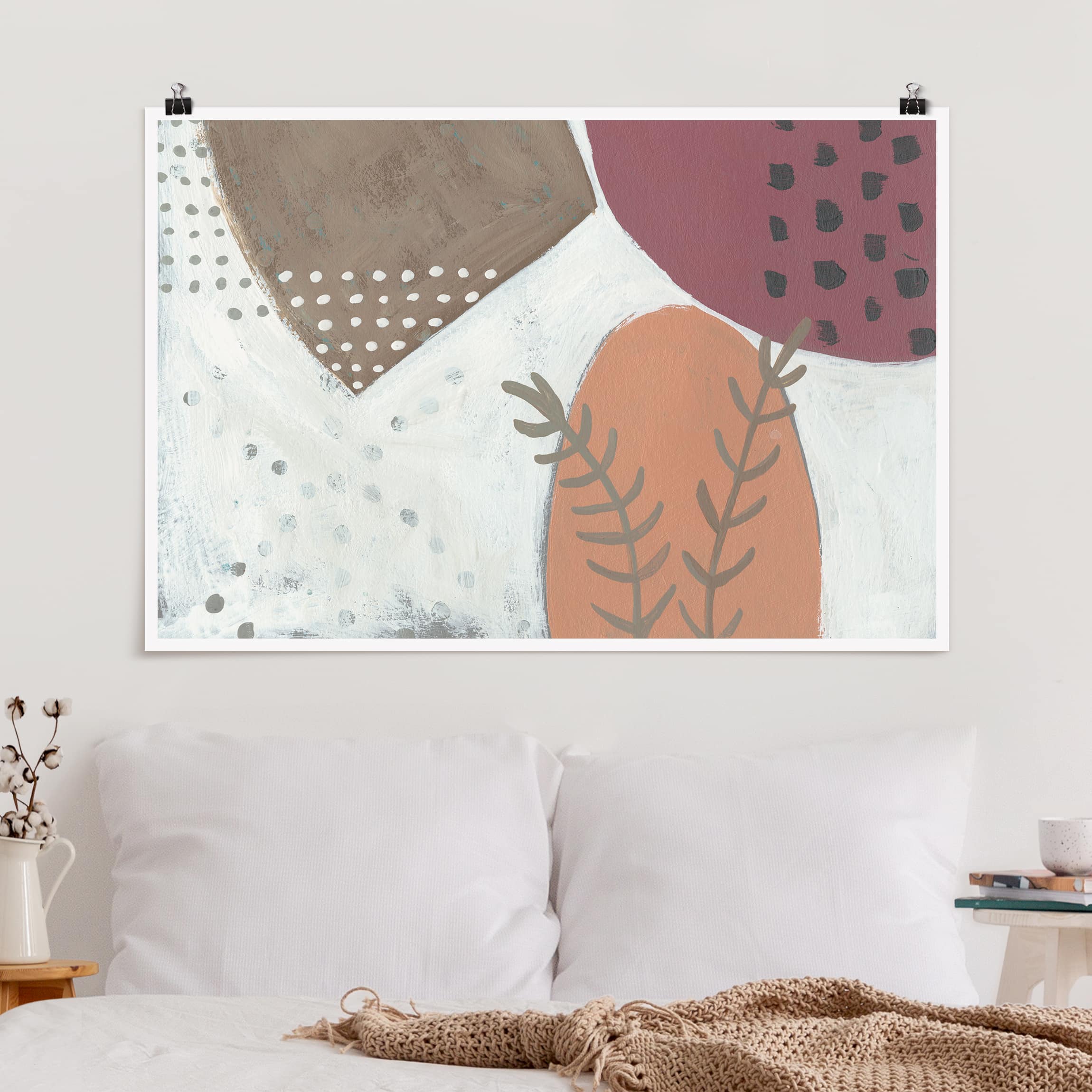 Poster - Querformat Karneval der Formen in Lachs II